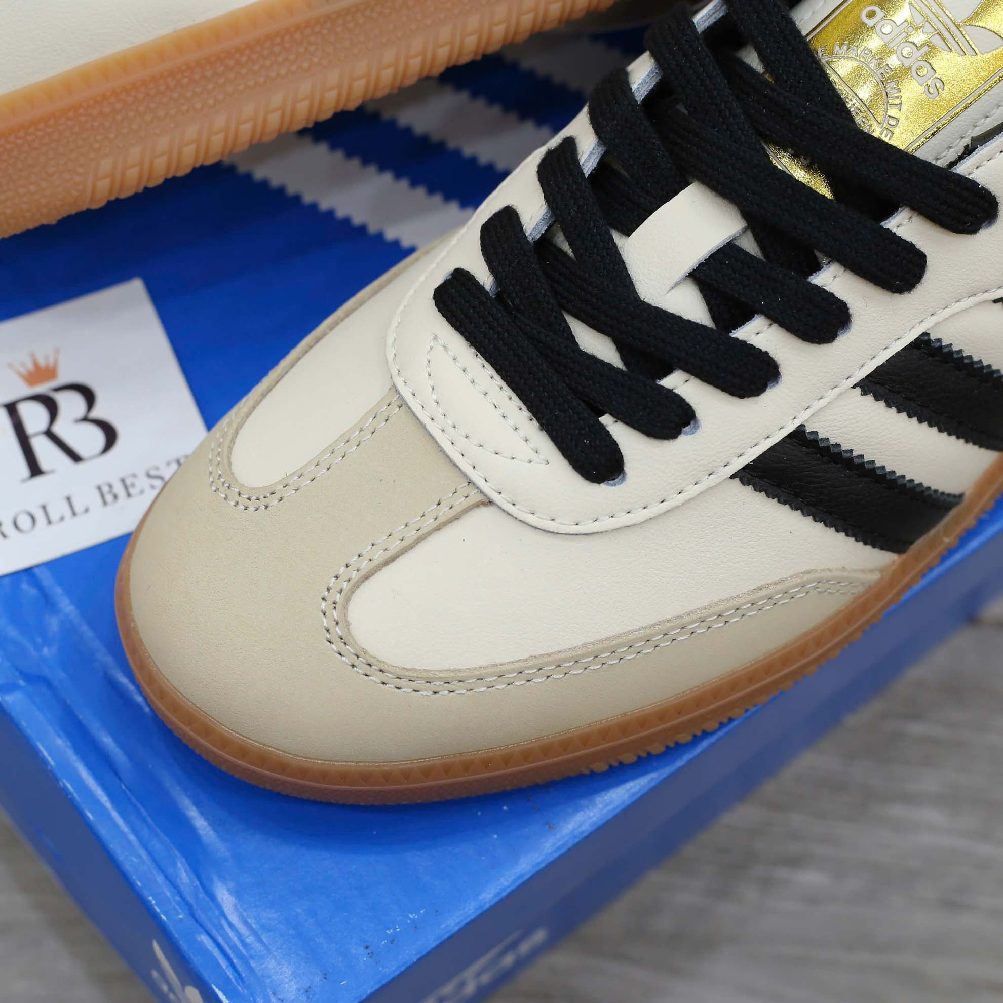 Giày Adidas Samba OG White Black Sand Strata Best Quality
