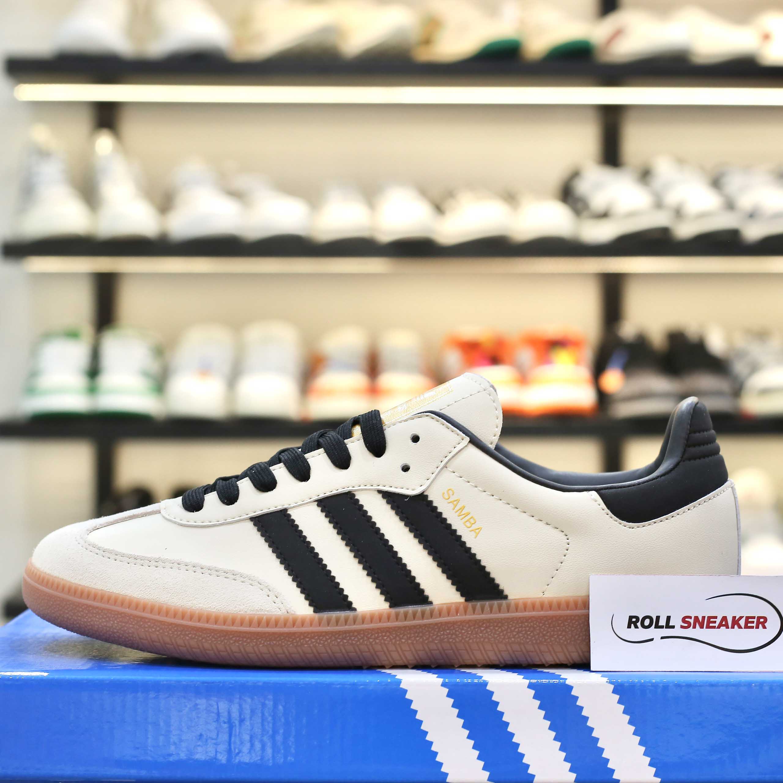 Giày Adidas Samba OG  White Black Sand Strata Like Auth