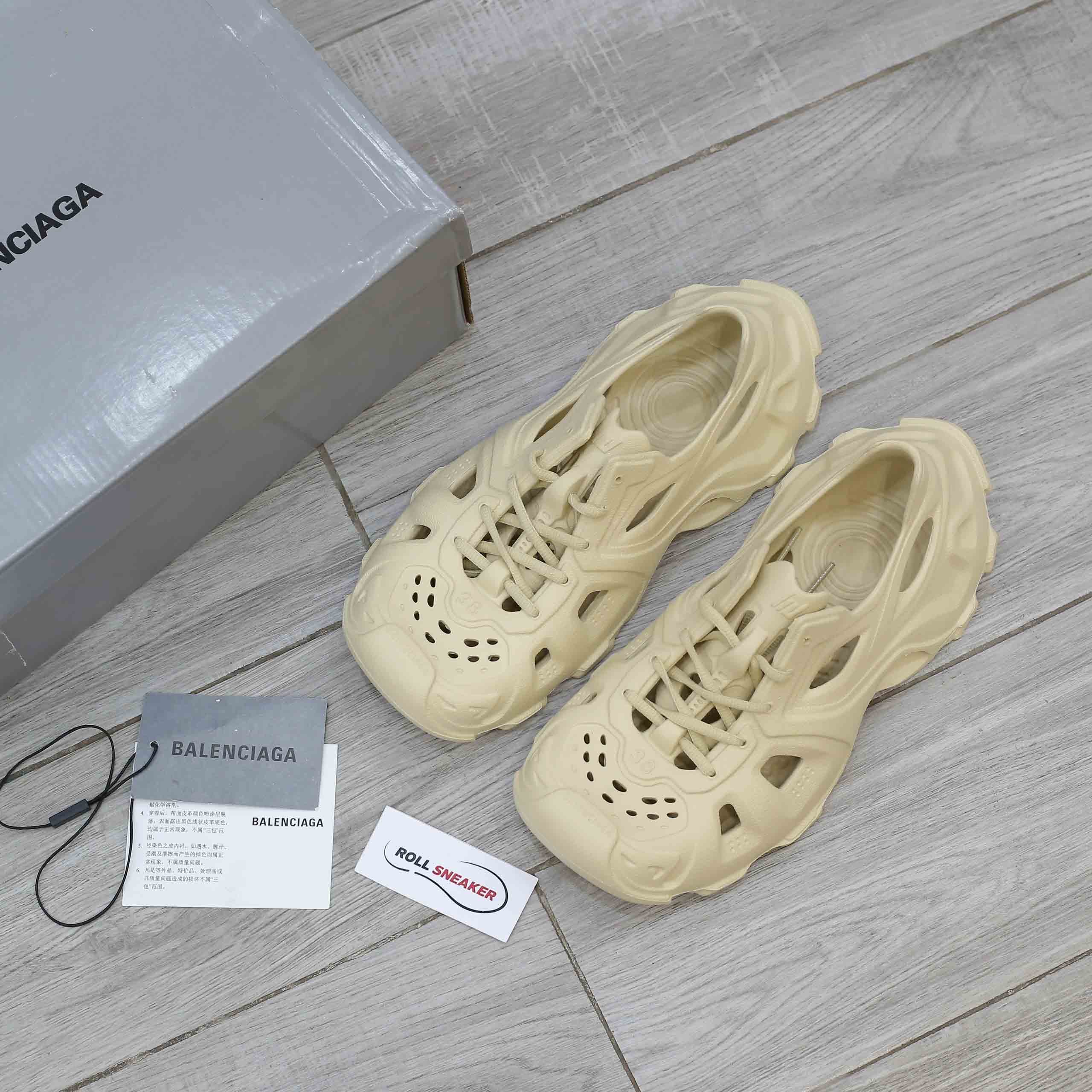 Giày Balenciaga HD Lace-up Trainers 'Nude' Like Auth