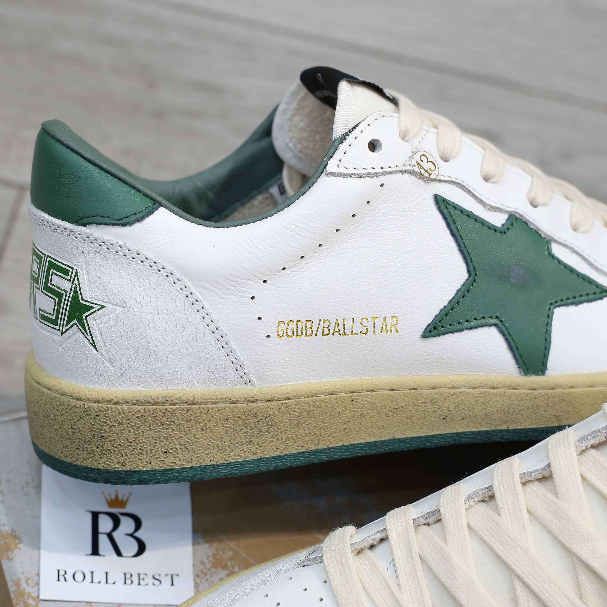 Giày Golden Goose Ball Star White Green Best Quality