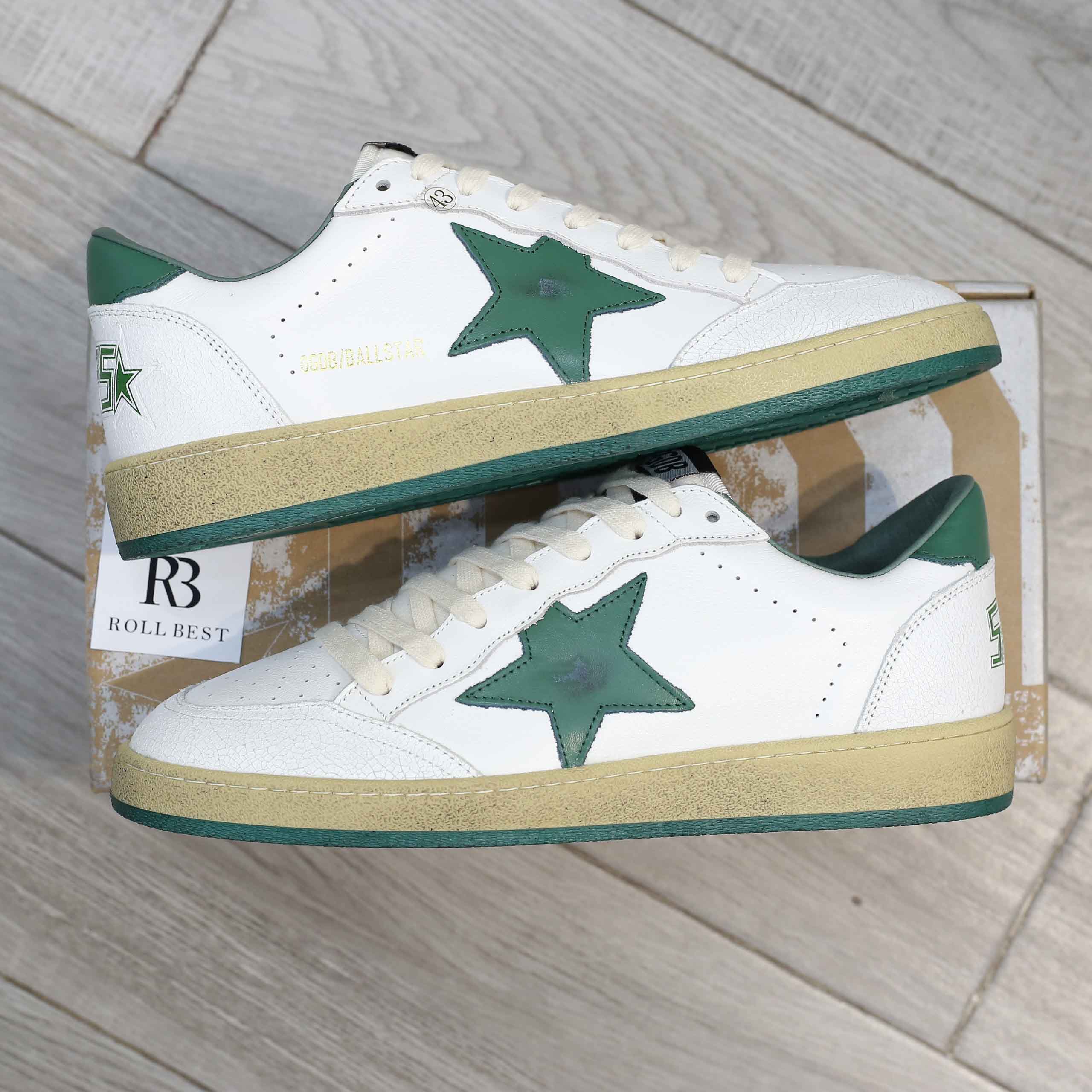 Giày Golden Goose Ball Star White Green Best Quality