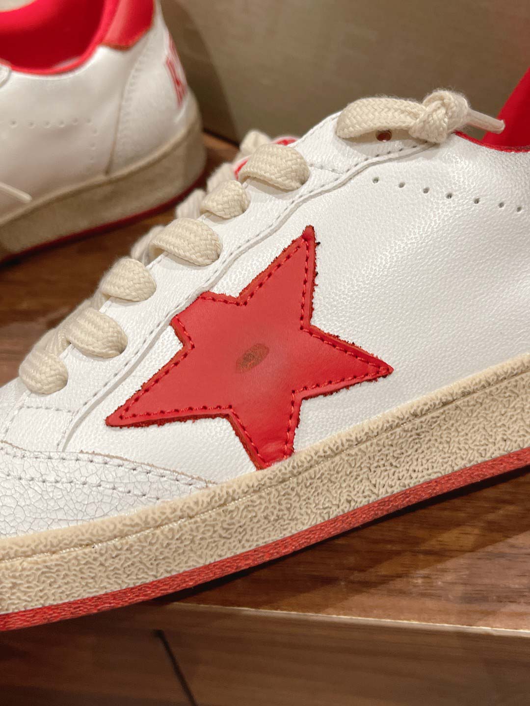 Giày Golden Goose Ball Star White Red Best Quality