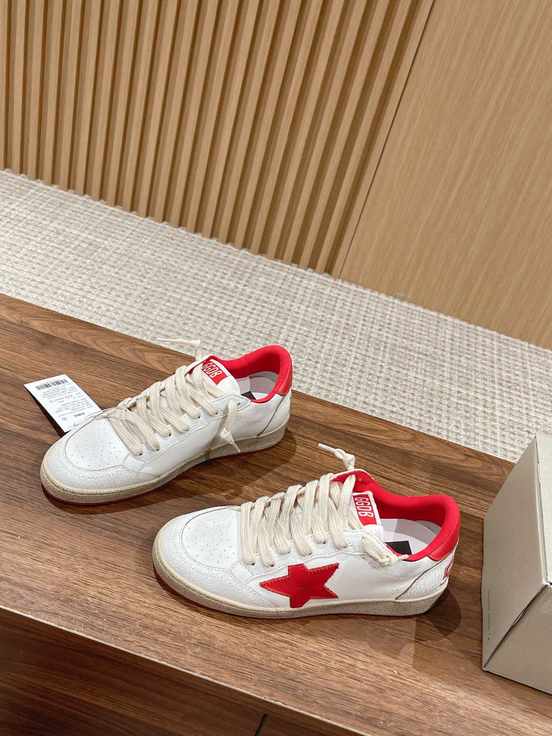 Giày Golden Goose Ball Star White Red Best Quality