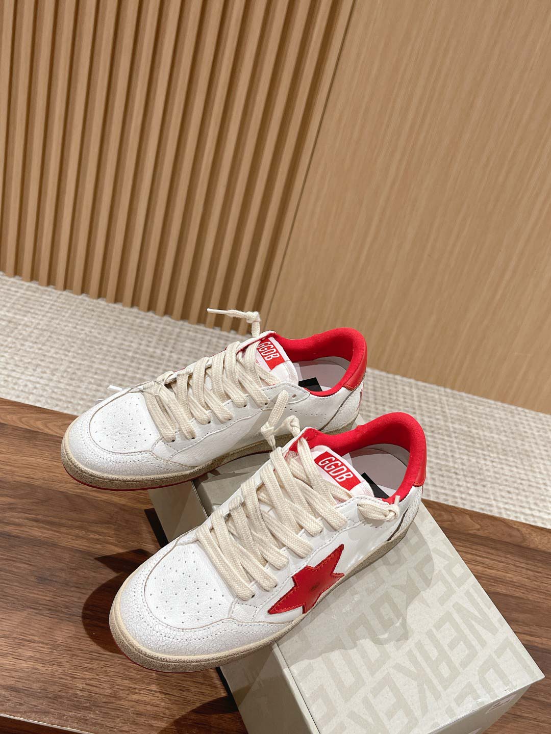 Giày Golden Goose Ball Star White Red Best Quality