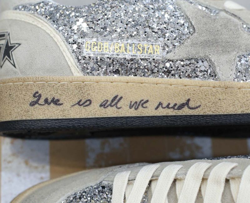 Giày Golden Goose Glitter Ball Star Sneakers Silver Best Quality