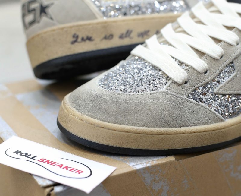 Giày Golden Goose Glitter Ball Star Sneakers Silver Best Quality