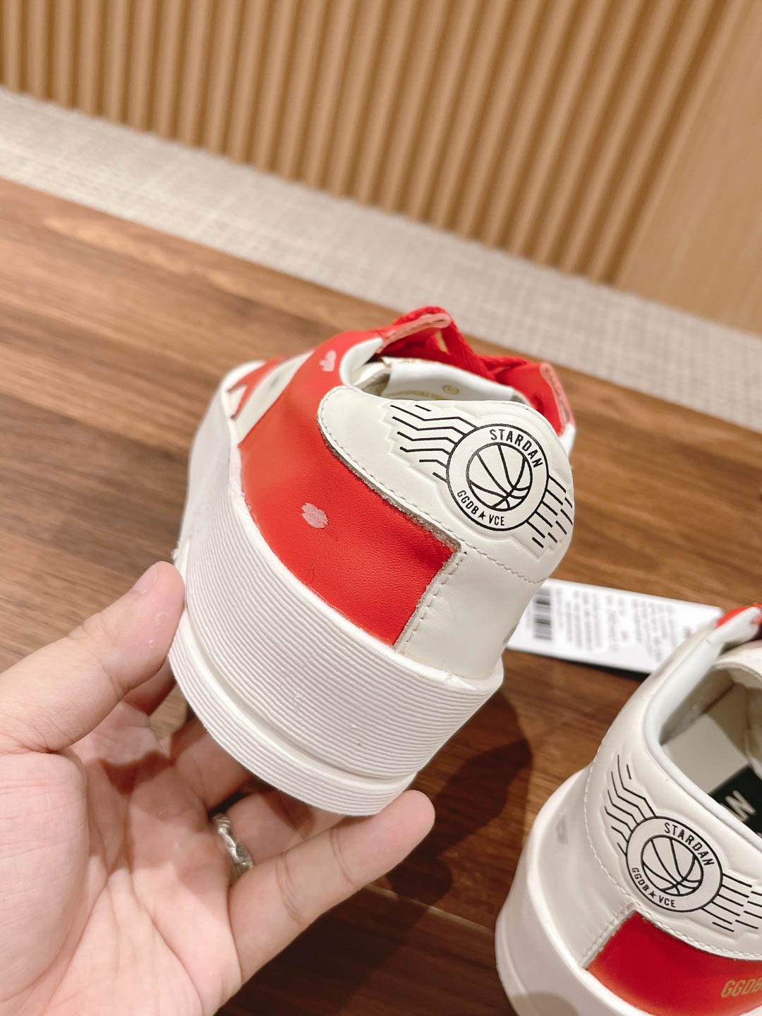 Giày Golden Goose Leather Stardan Red Sneakers Best Quality