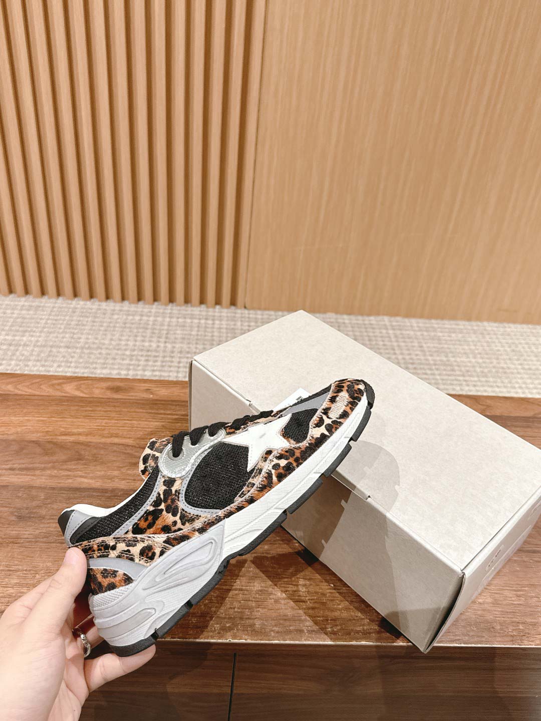Giày Golden Goose  Running Dad Fabric Mix Brown Best Quality
