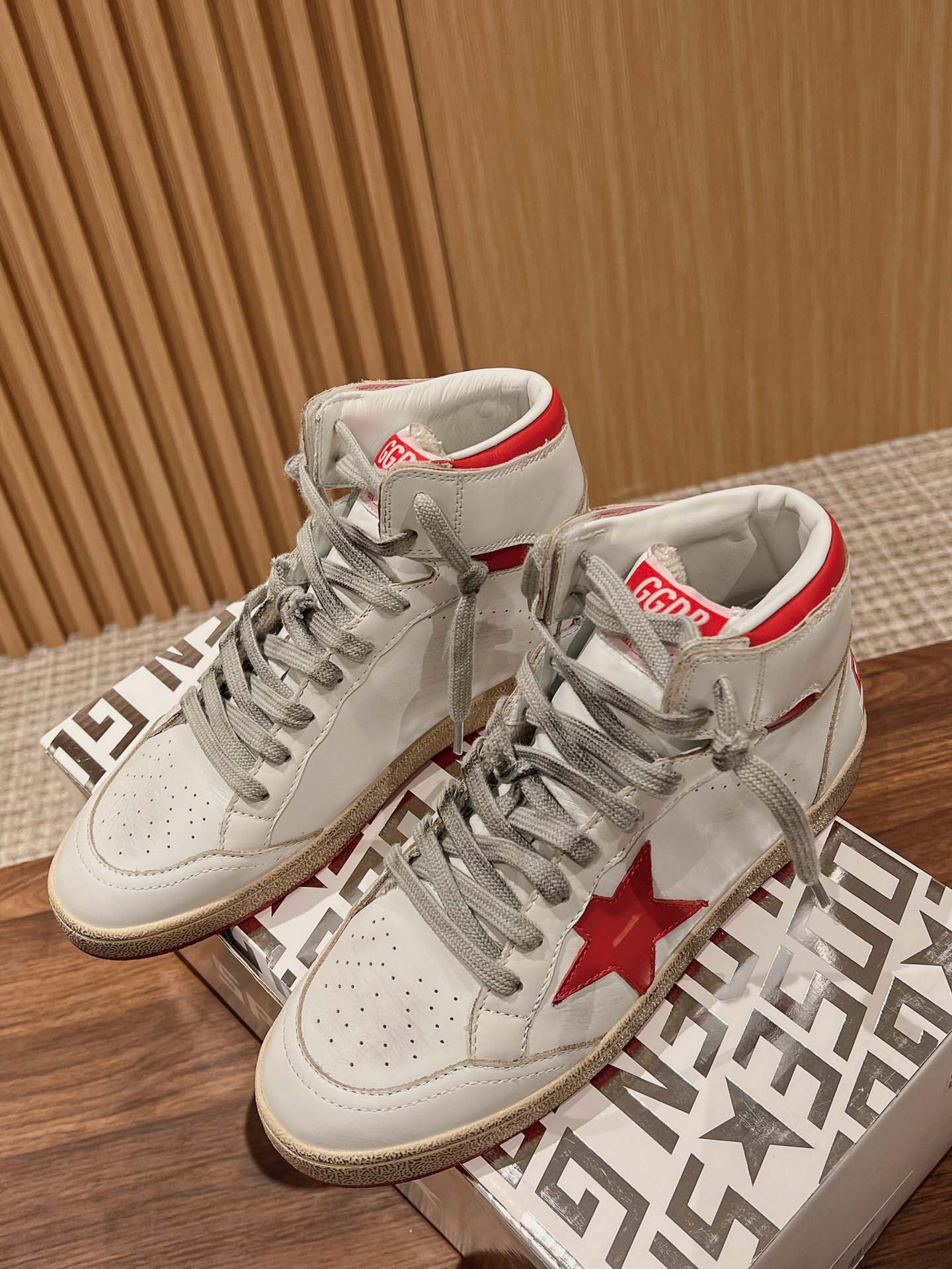 Giày Golden Goose Sky Star High ‘White Red’ Best Quality