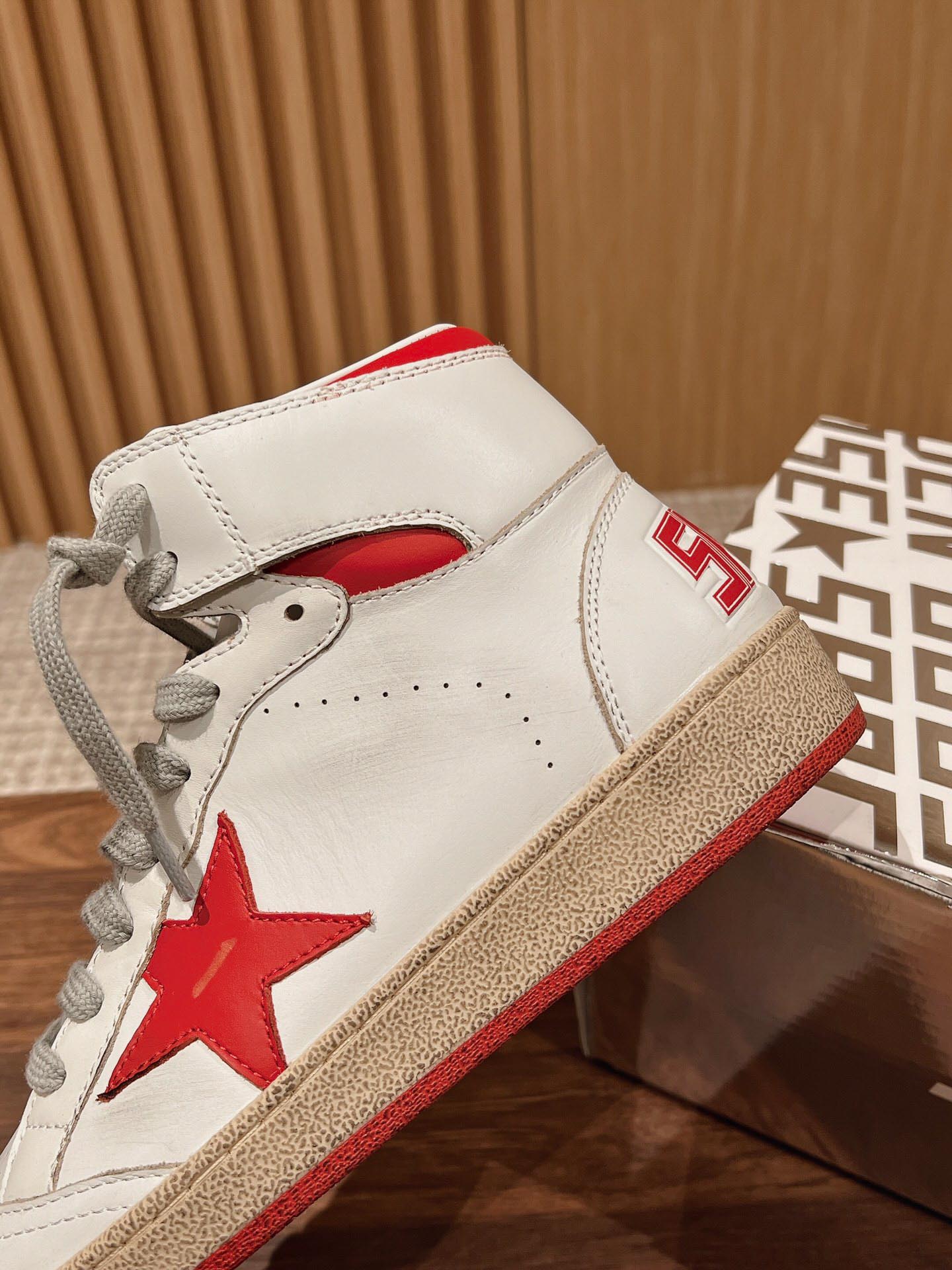 Giày Golden Goose Sky Star High ‘White Red’ Best Quality