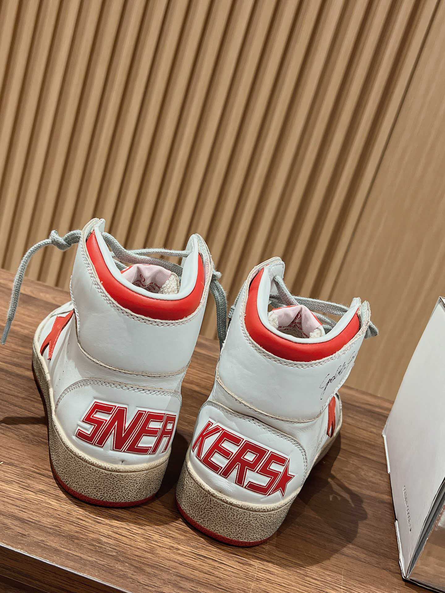 Giày Golden Goose Sky Star High ‘White Red’ Best Quality