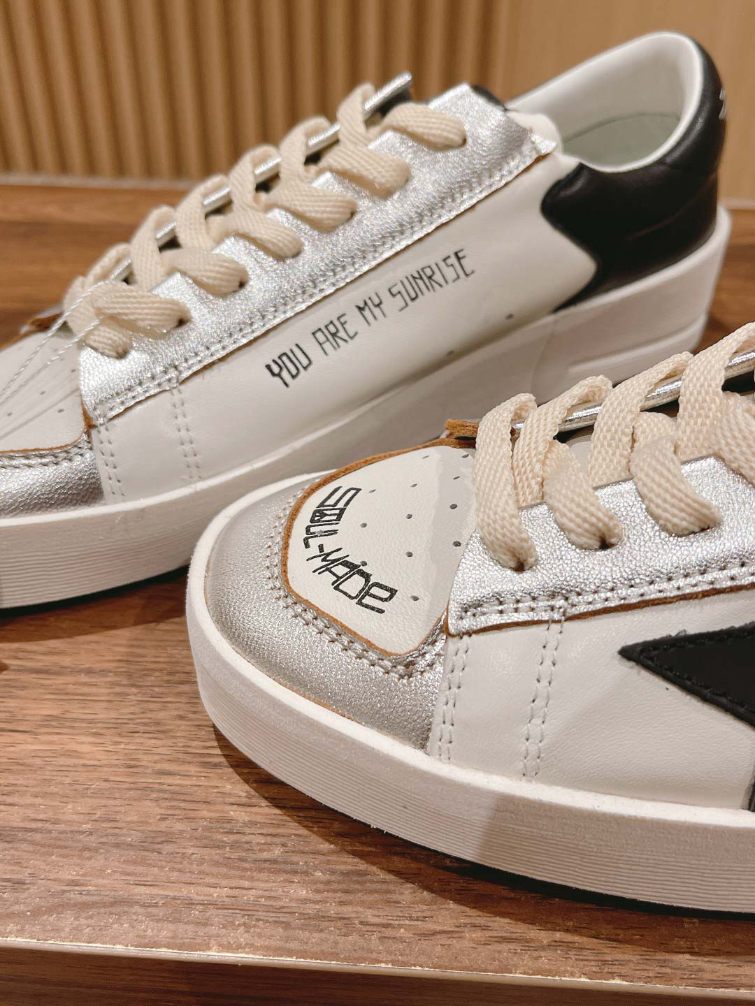 Giày Golden Goose Stardan Silver Black Best Quality