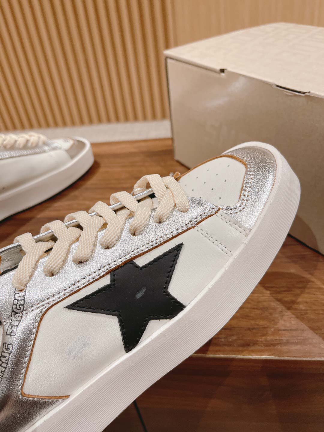 Giày Golden Goose Stardan Silver Black Best Quality