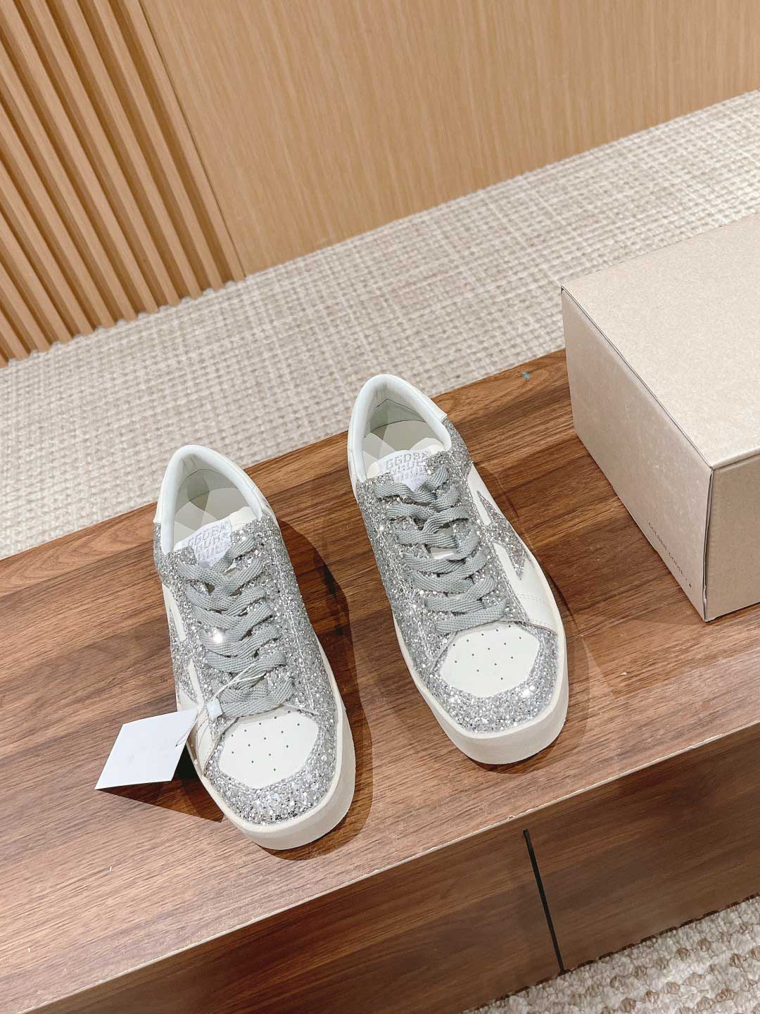 Giày Golden Goose Stardan White Grey Best Quality