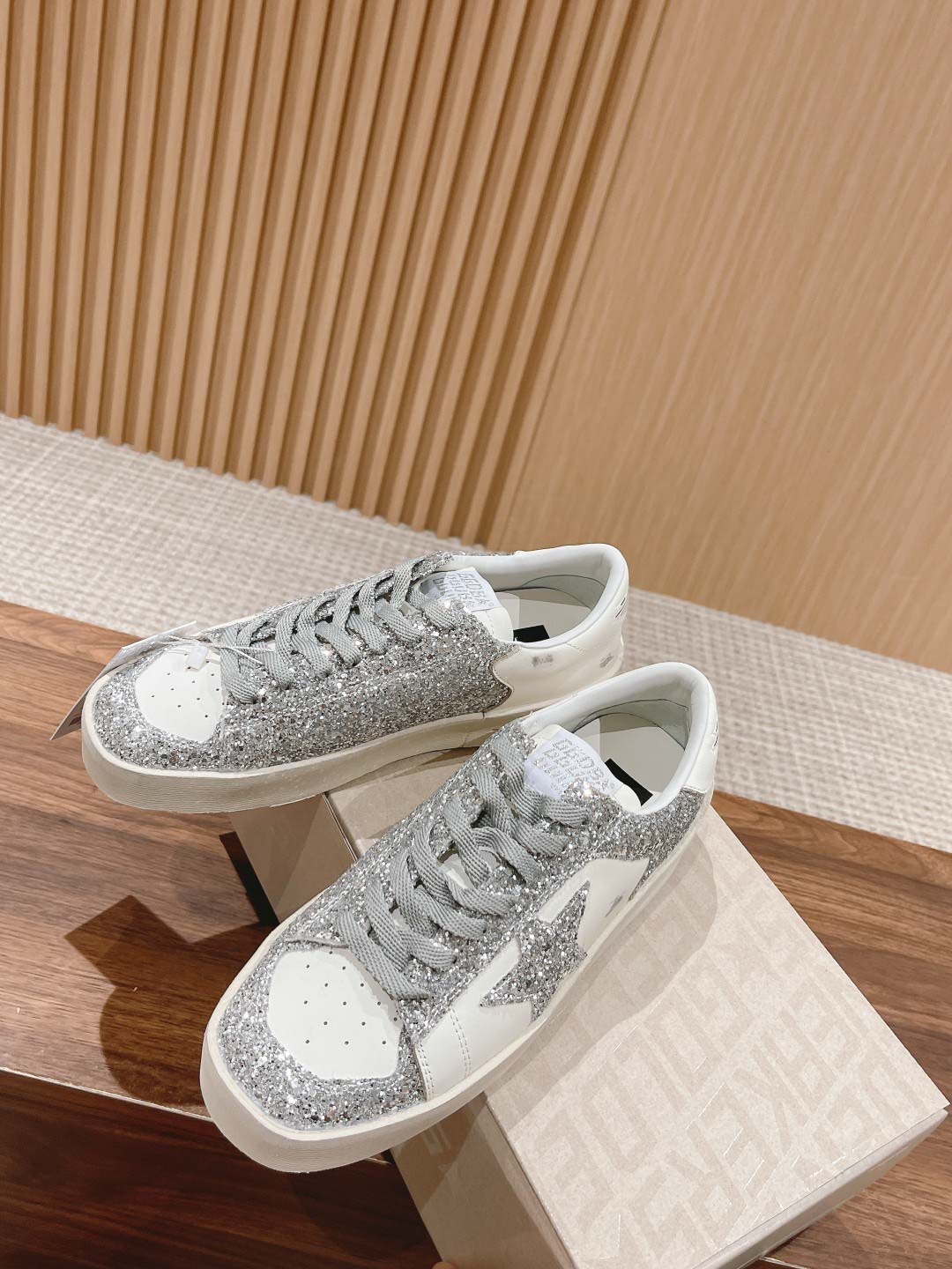 Giày Golden Goose Stardan White Grey Best Quality
