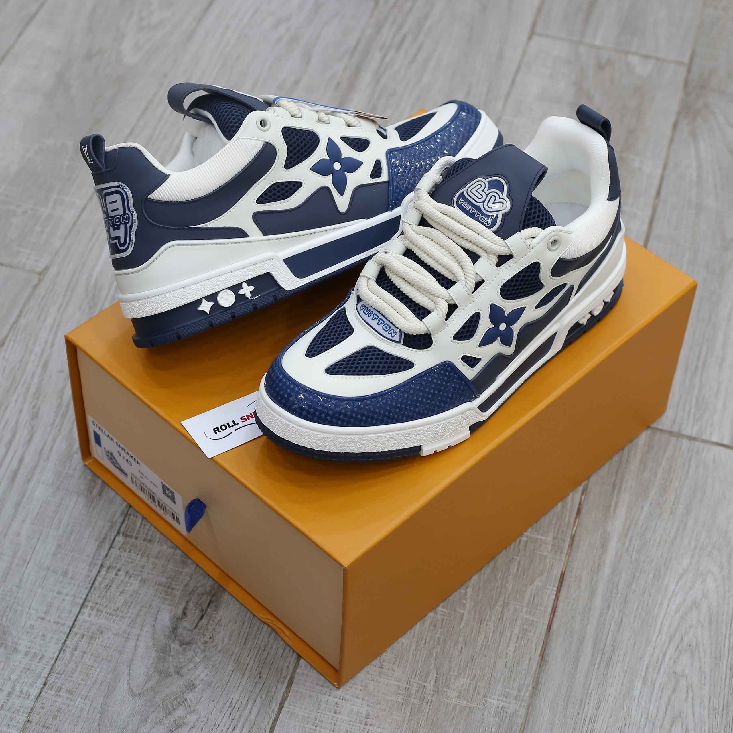 Giày Louis Vuitton LV Skate Sneaker Marine White Best Quality