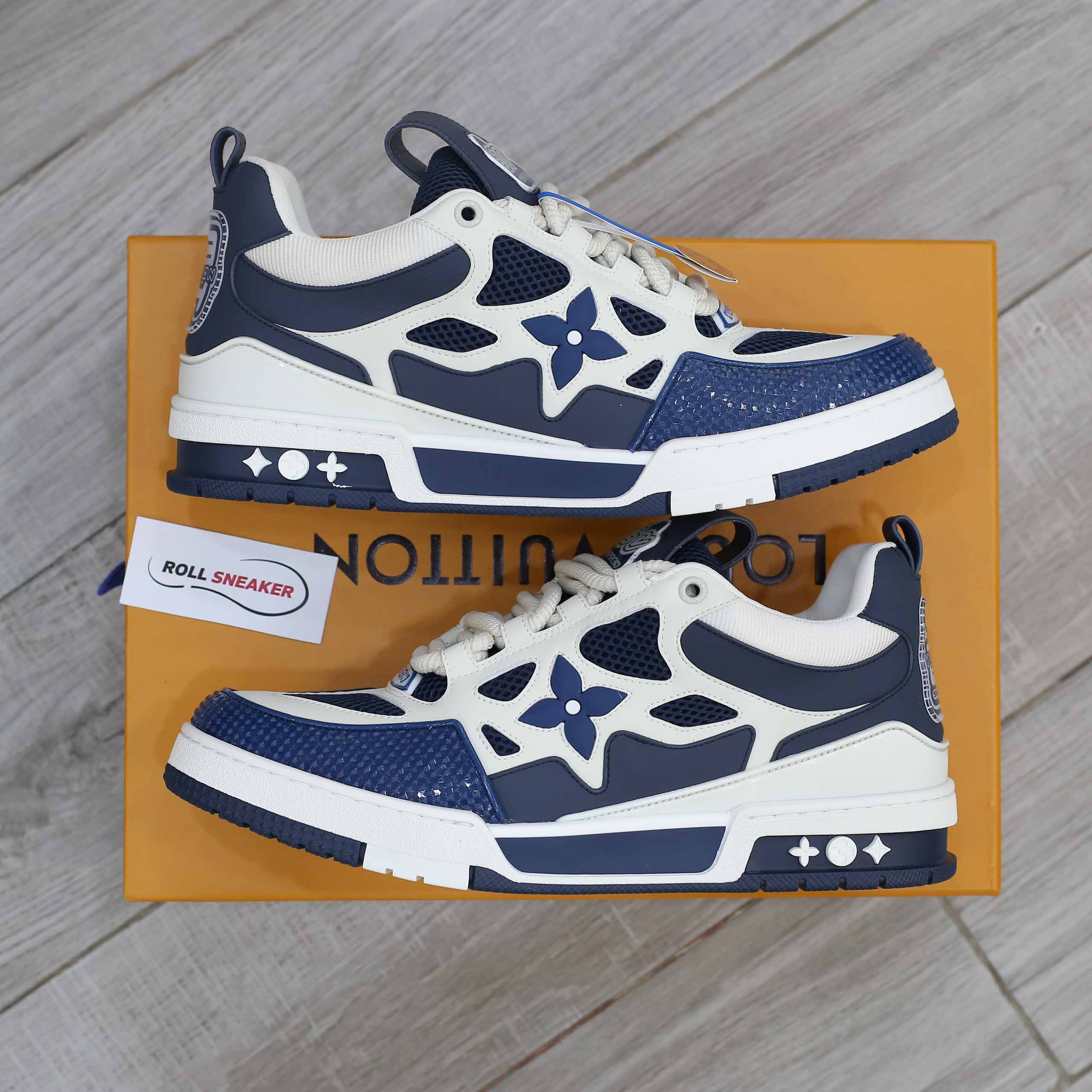Giày Louis Vuitton LV Skate Sneaker Marine White Best Quality