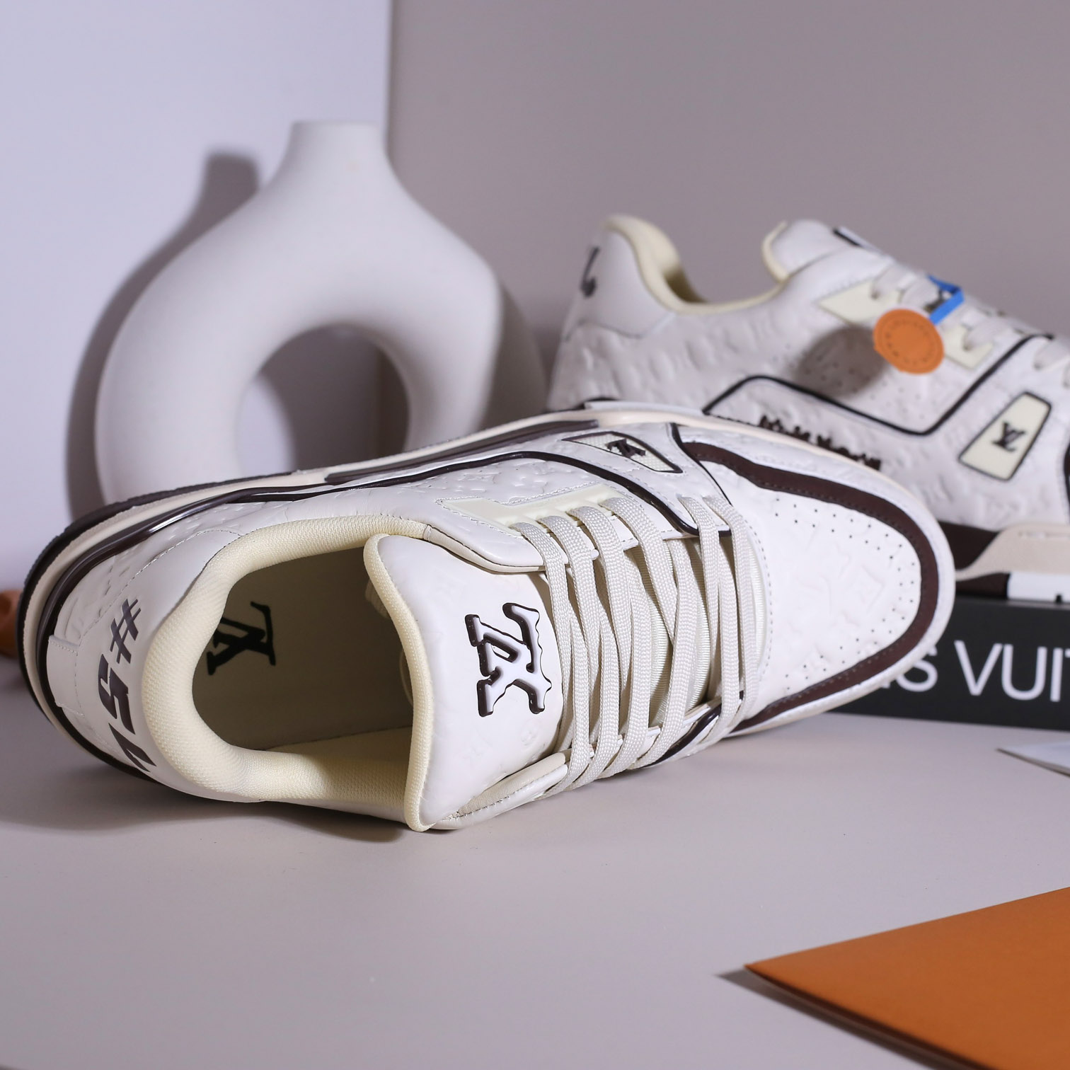 Giày Louis Vuitton LV Trainer Maxi Monogram Denim Black Best Quality