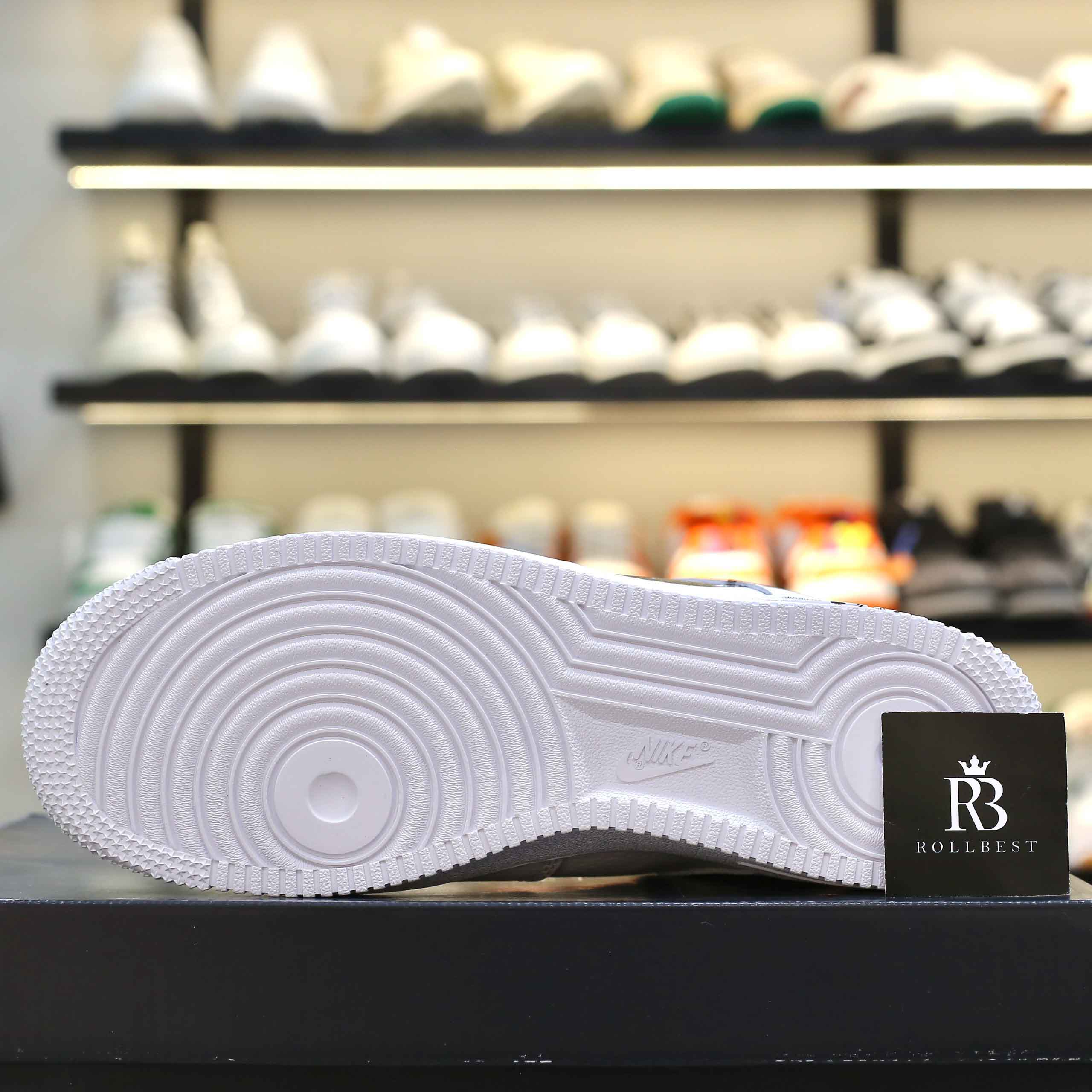 Giày Nike Air Force 1 Low GS 'Doodle Swoosh White Black Best Quality