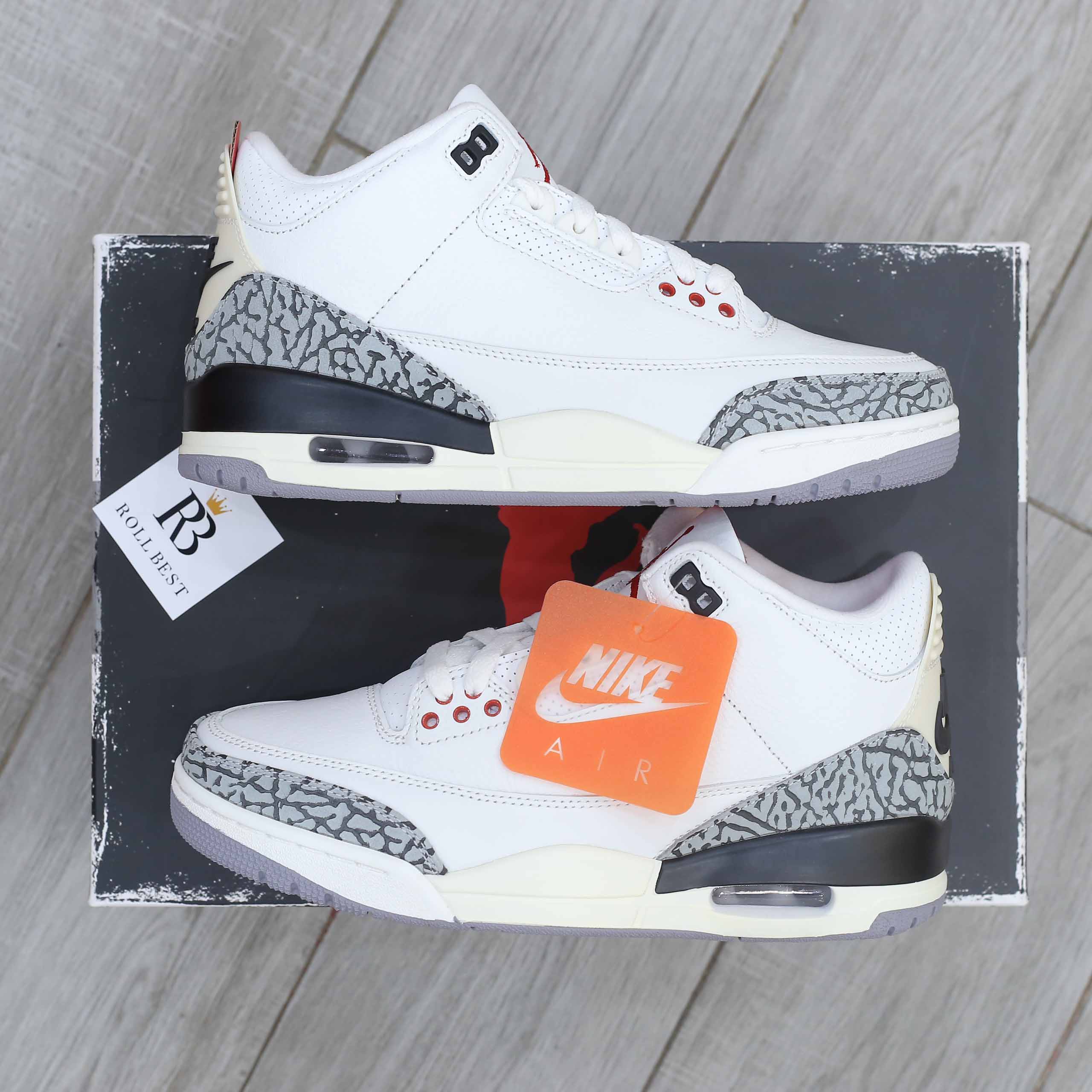 Giày Nike Air Jordan 3 Retro White Cement Reimagined Best Quality