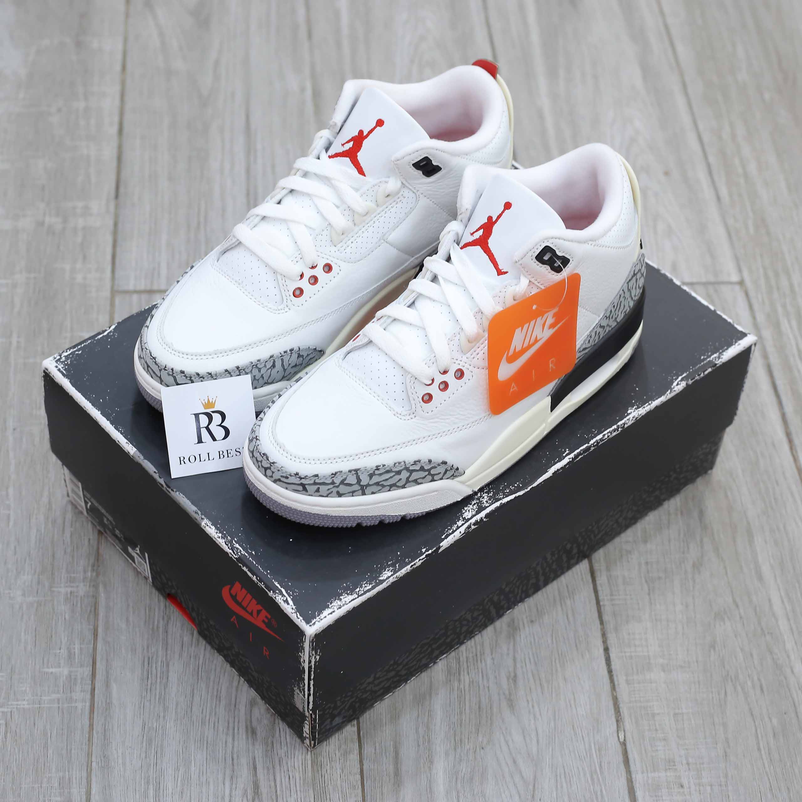 Giày Nike Air Jordan 3 Retro White Cement Reimagined Best Quality