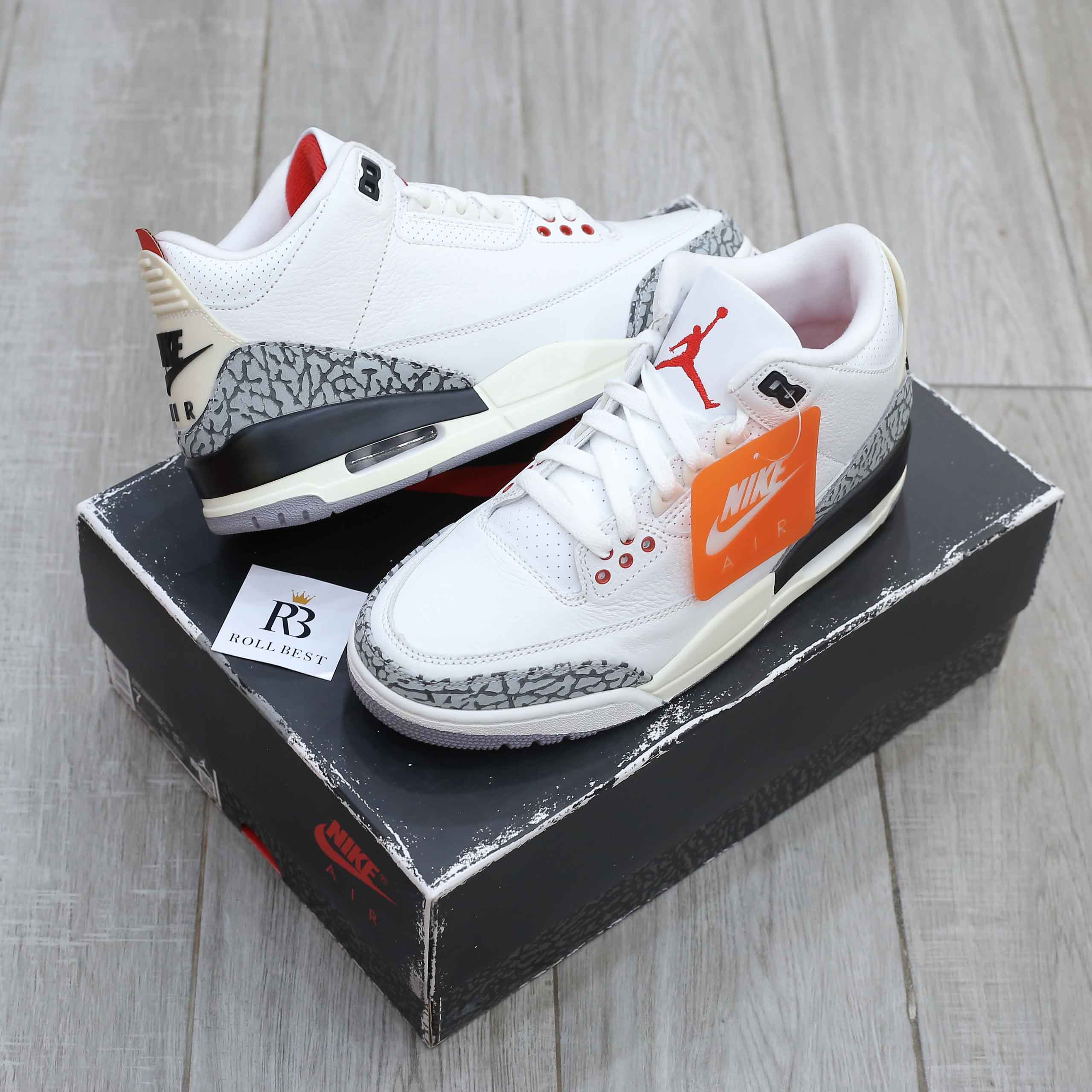 Giày Nike Air Jordan 3 Retro White Cement Reimagined Best Quality