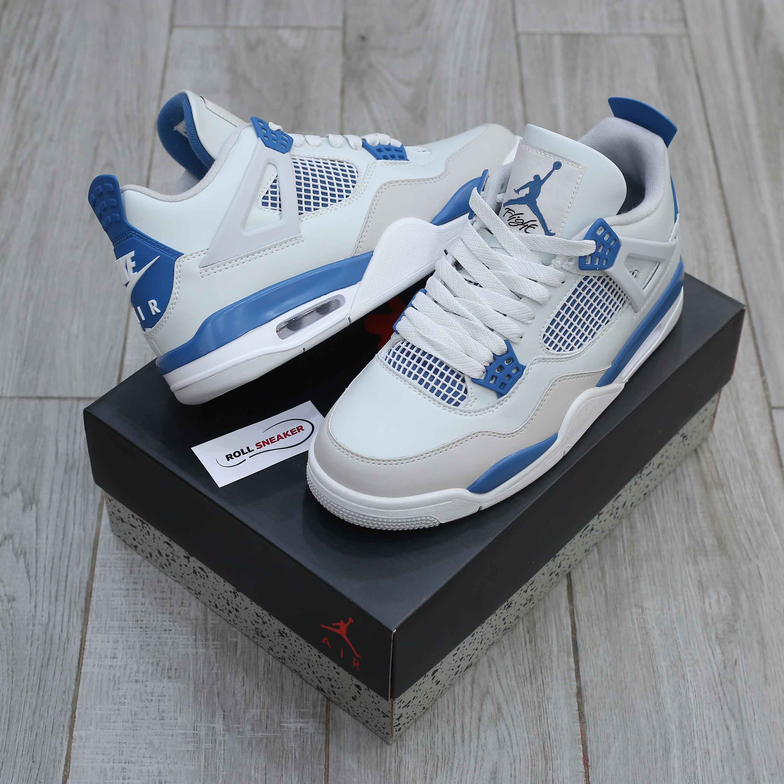 Giày Nike Air Jordan 4 Retro ‘Military Blue’ Like Auth