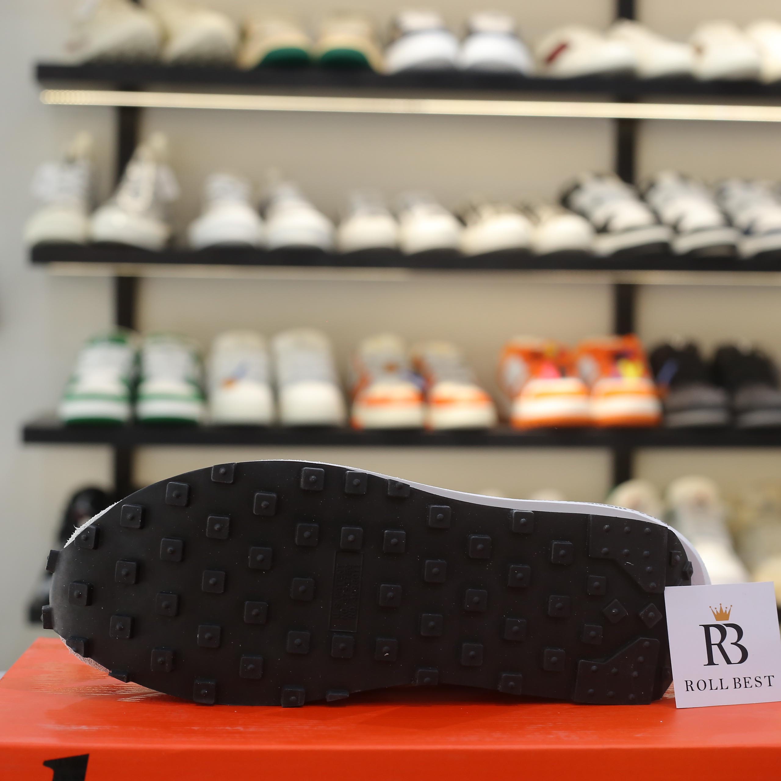 Giày Nike Fragment Design x Sacai x LDV Waffle ‘Light Smoke Grey’ Best Quality