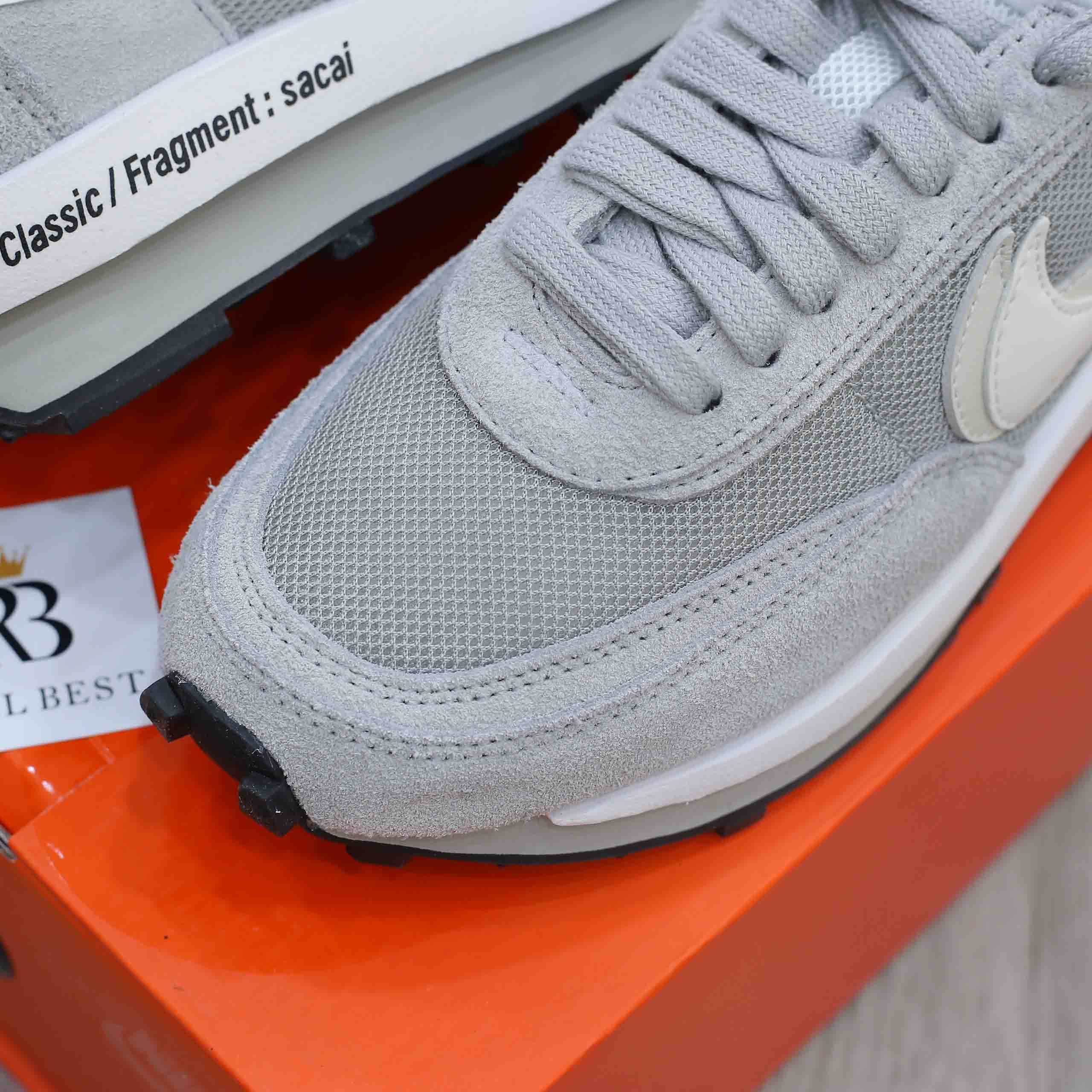 Giày Nike Fragment Design x Sacai x LDV Waffle ‘Light Smoke Grey’ Best Quality