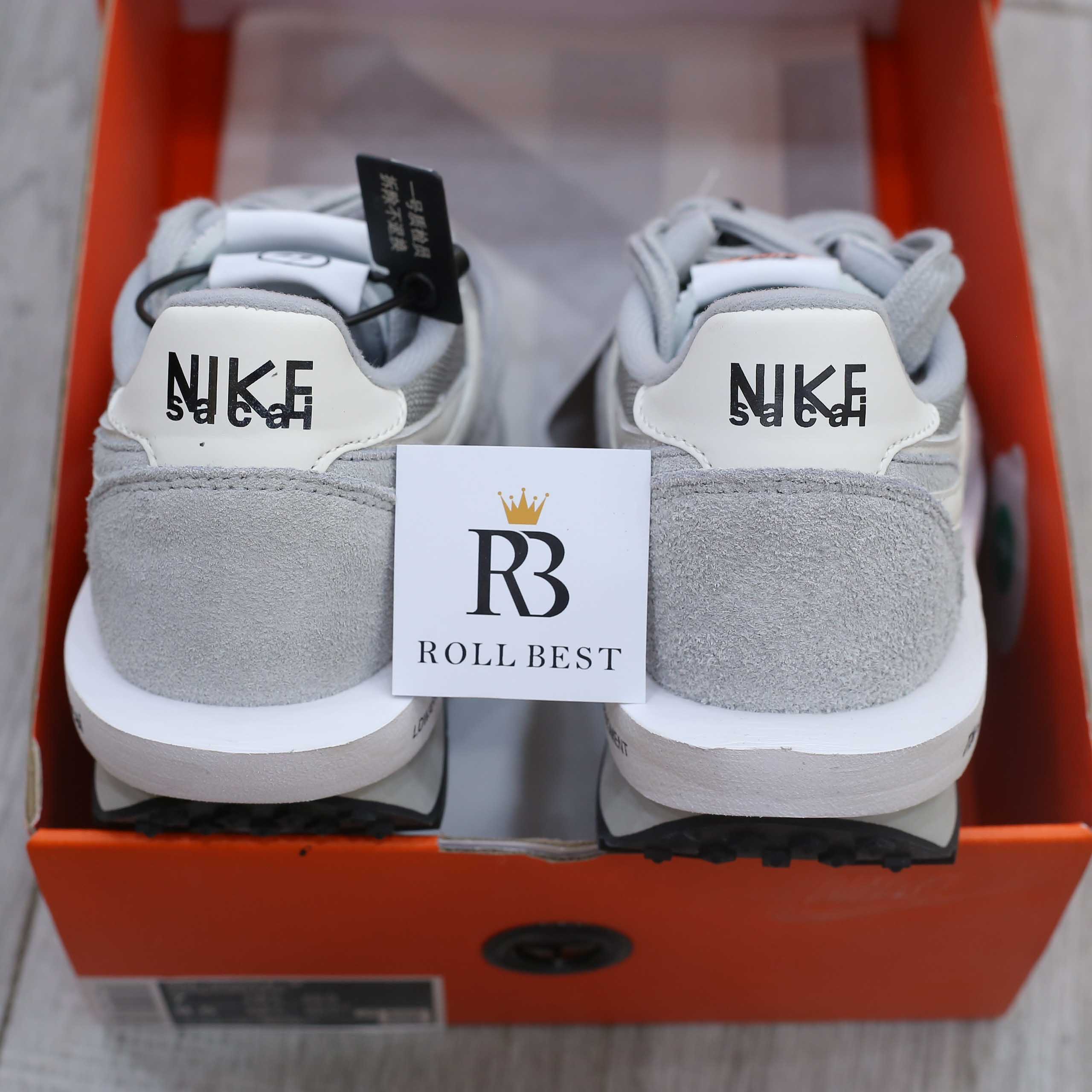 Giày Nike Fragment Design x Sacai x LDV Waffle ‘Light Smoke Grey’ Best Quality