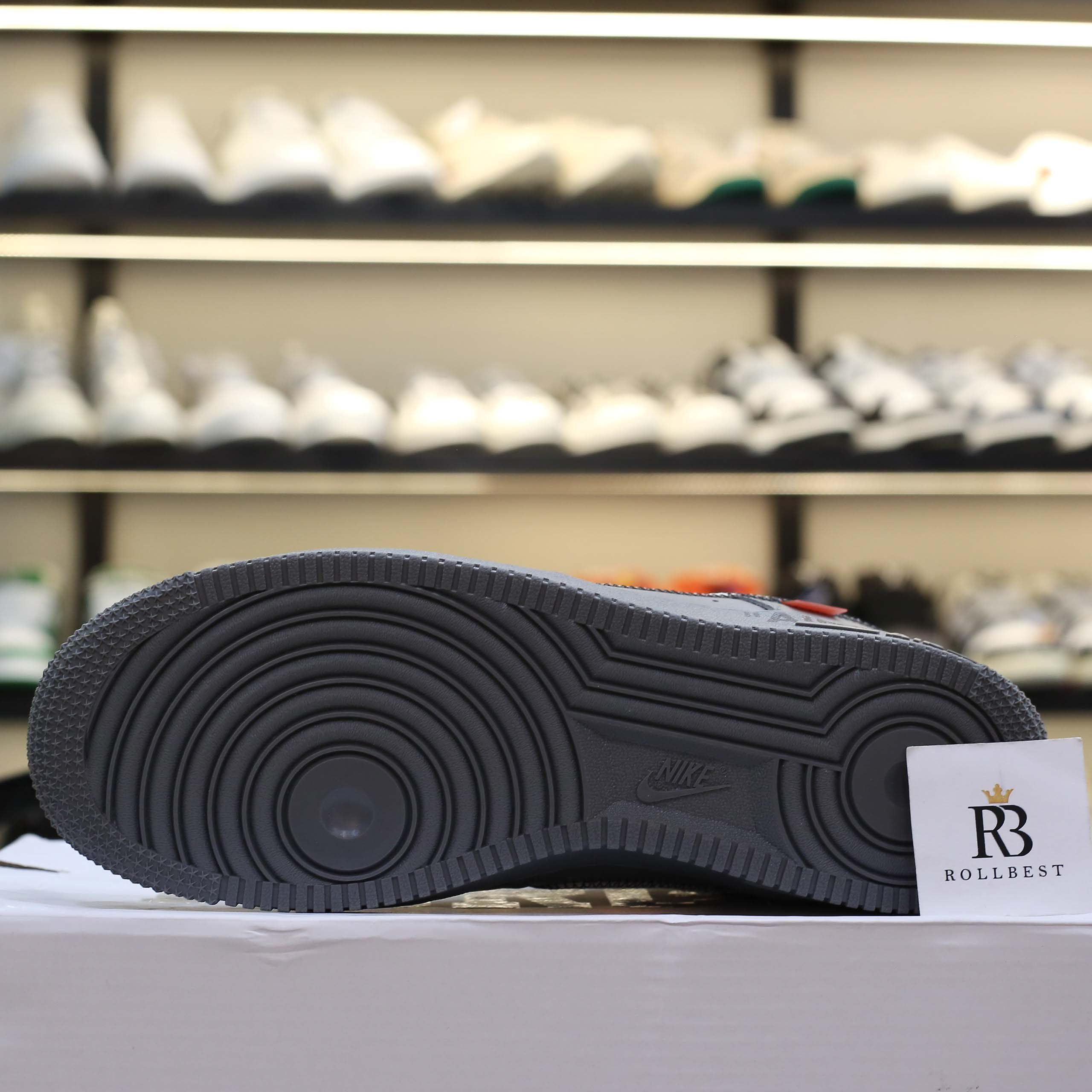 Giày Off-White x Nike Air Force 1 07 Low Dark Grey White Silver Best Quality