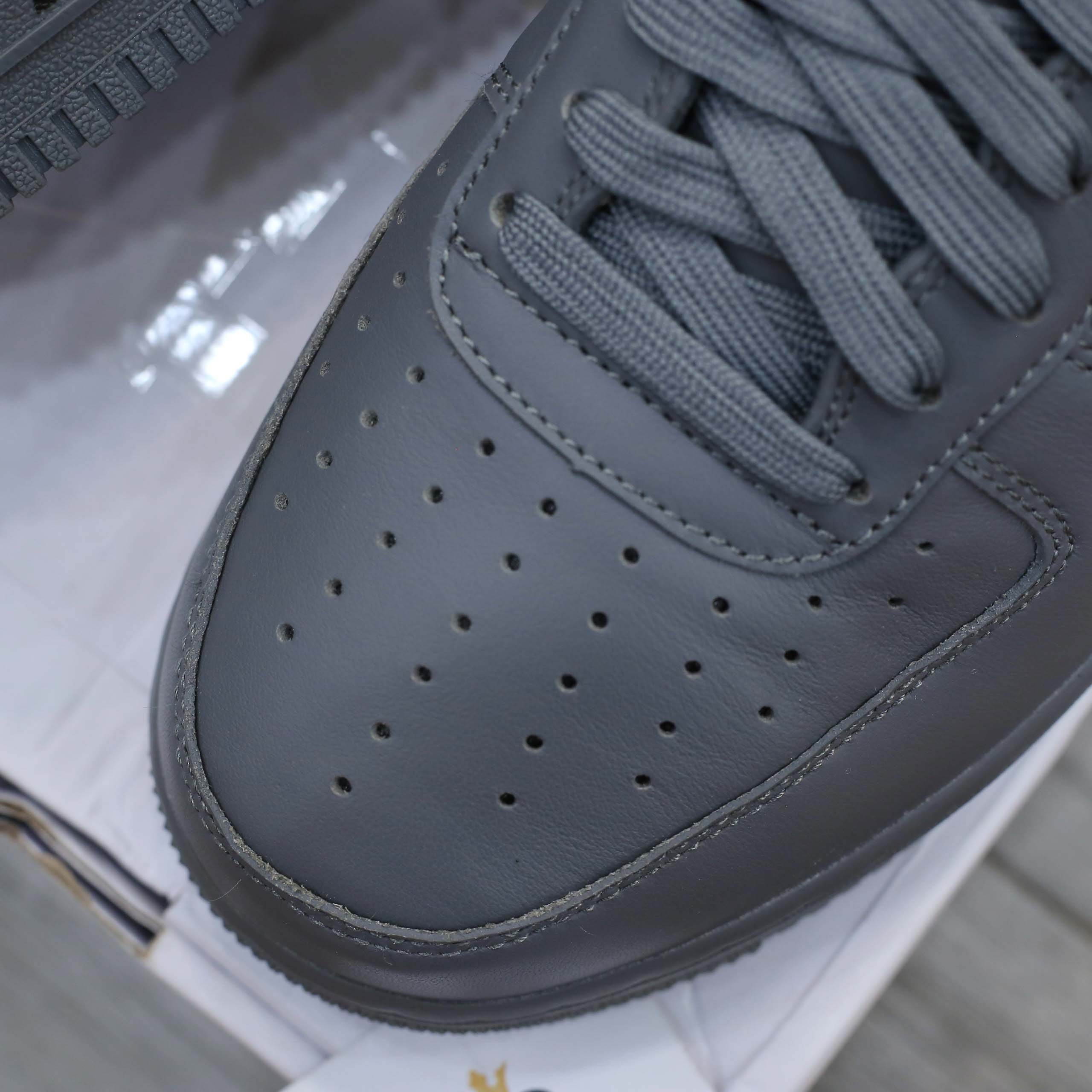 Giày Off-White x Nike Air Force 1 07 Low Dark Grey White Silver Best Quality