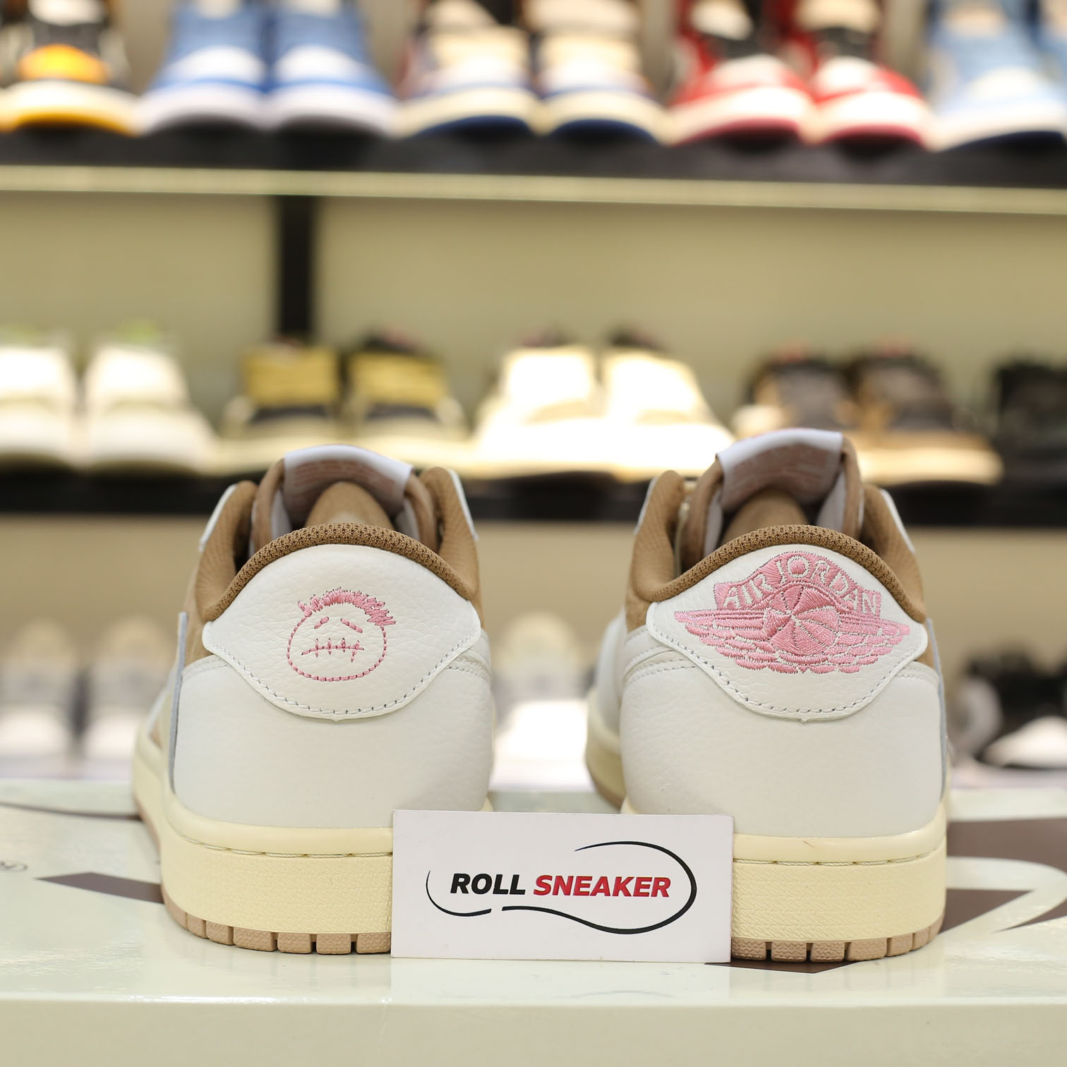 Giày Jordan 1 Low OG Travis Scott Brown Shy Like Auth