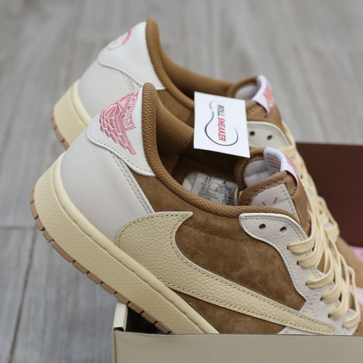Giày Jordan 1 Low OG Travis Scott Brown Shy Like Auth