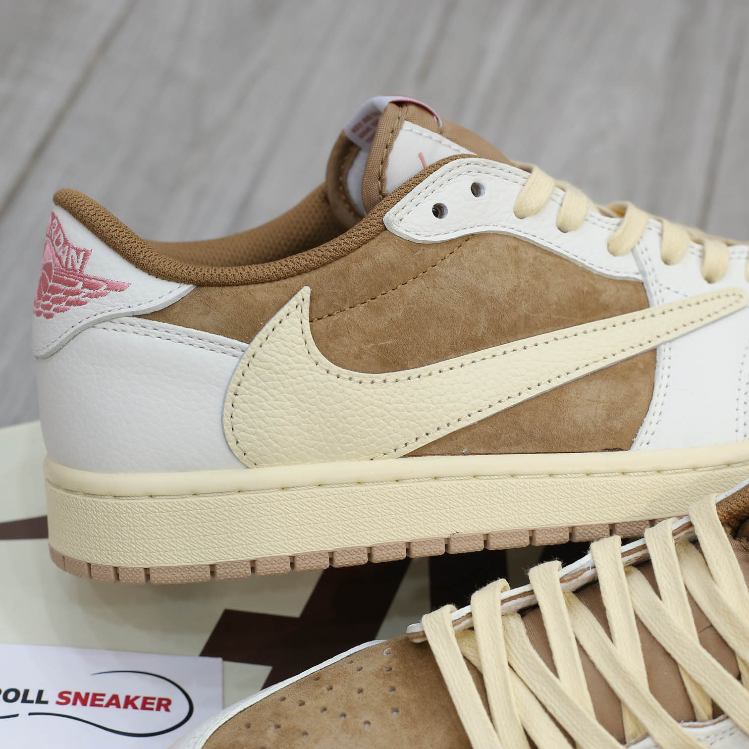 Giày Jordan 1 Low OG Travis Scott Brown Shy Like Auth