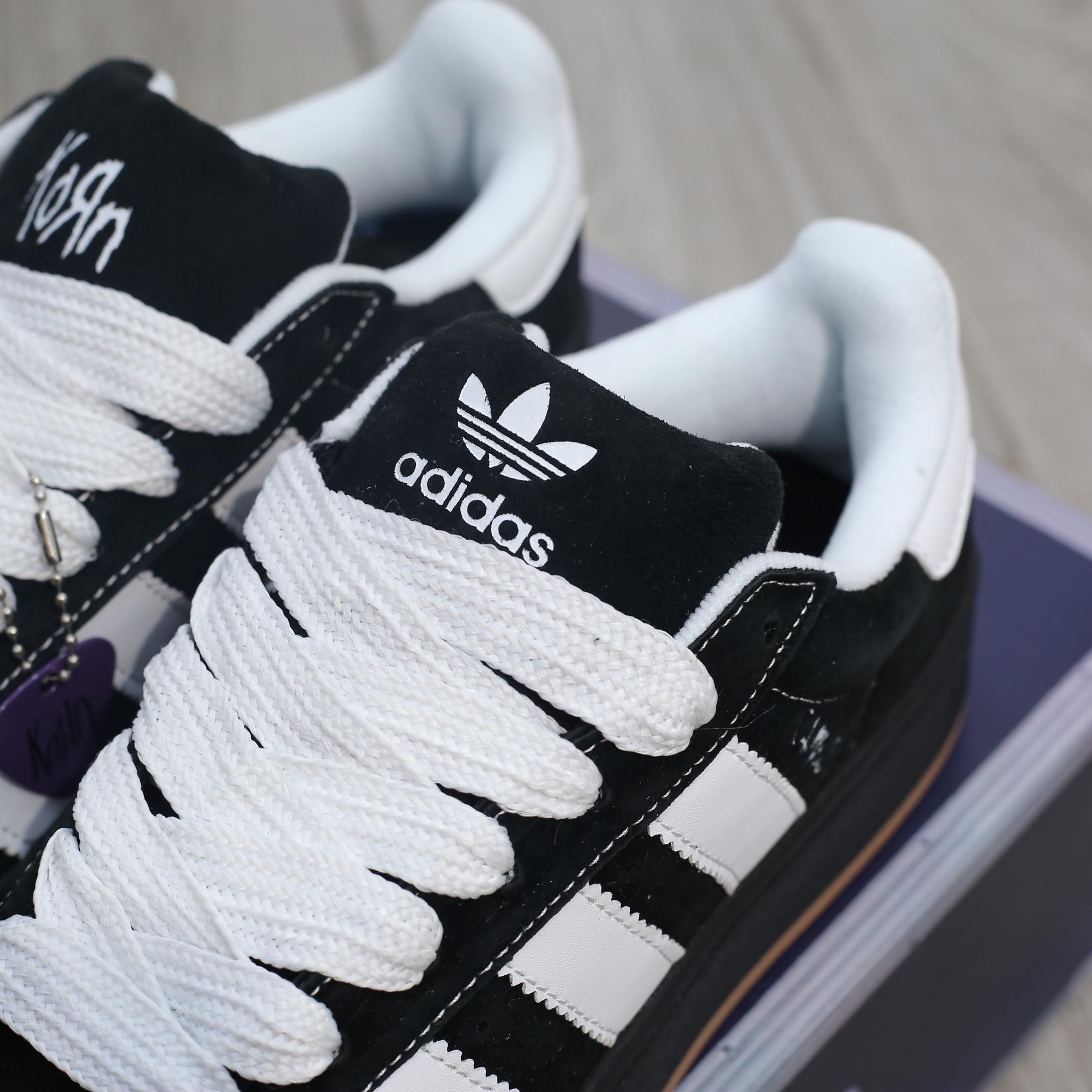 Giày Korn x Adidas Campus 00s ‘Black Gum’ Like Auth