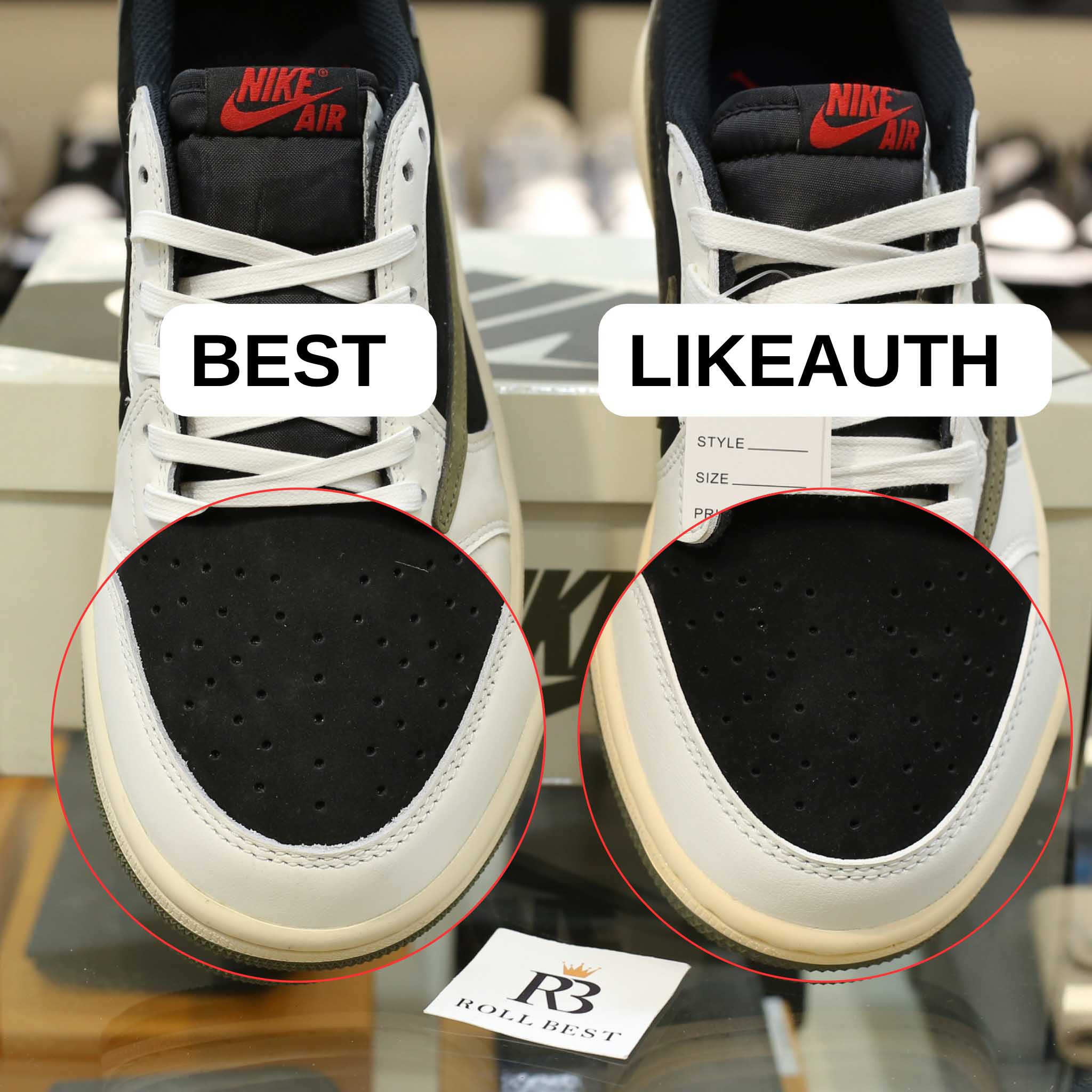 Giày Nike Air Jordan 1 Low Travis Scott ‘Olive’ Best Quality
