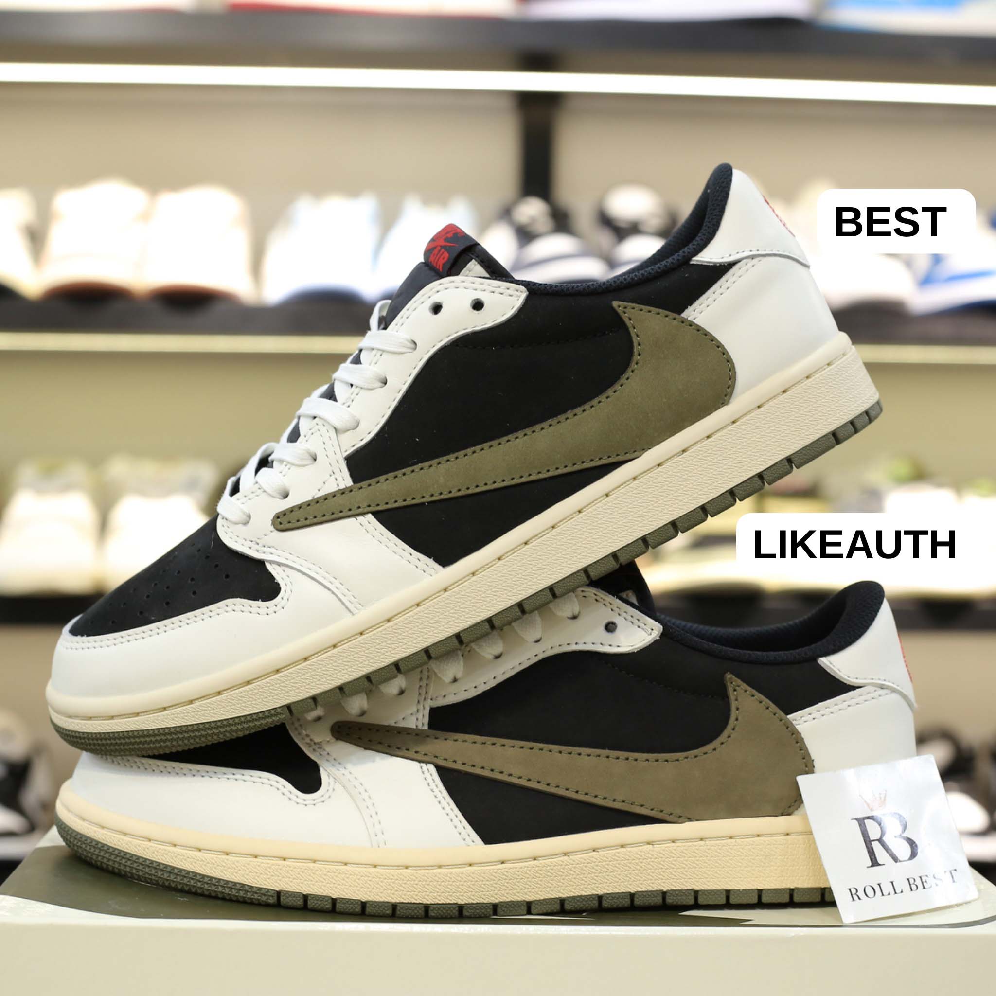 Giày Nike Air Jordan 1 Low Travis Scott ‘Olive’ Best Quality