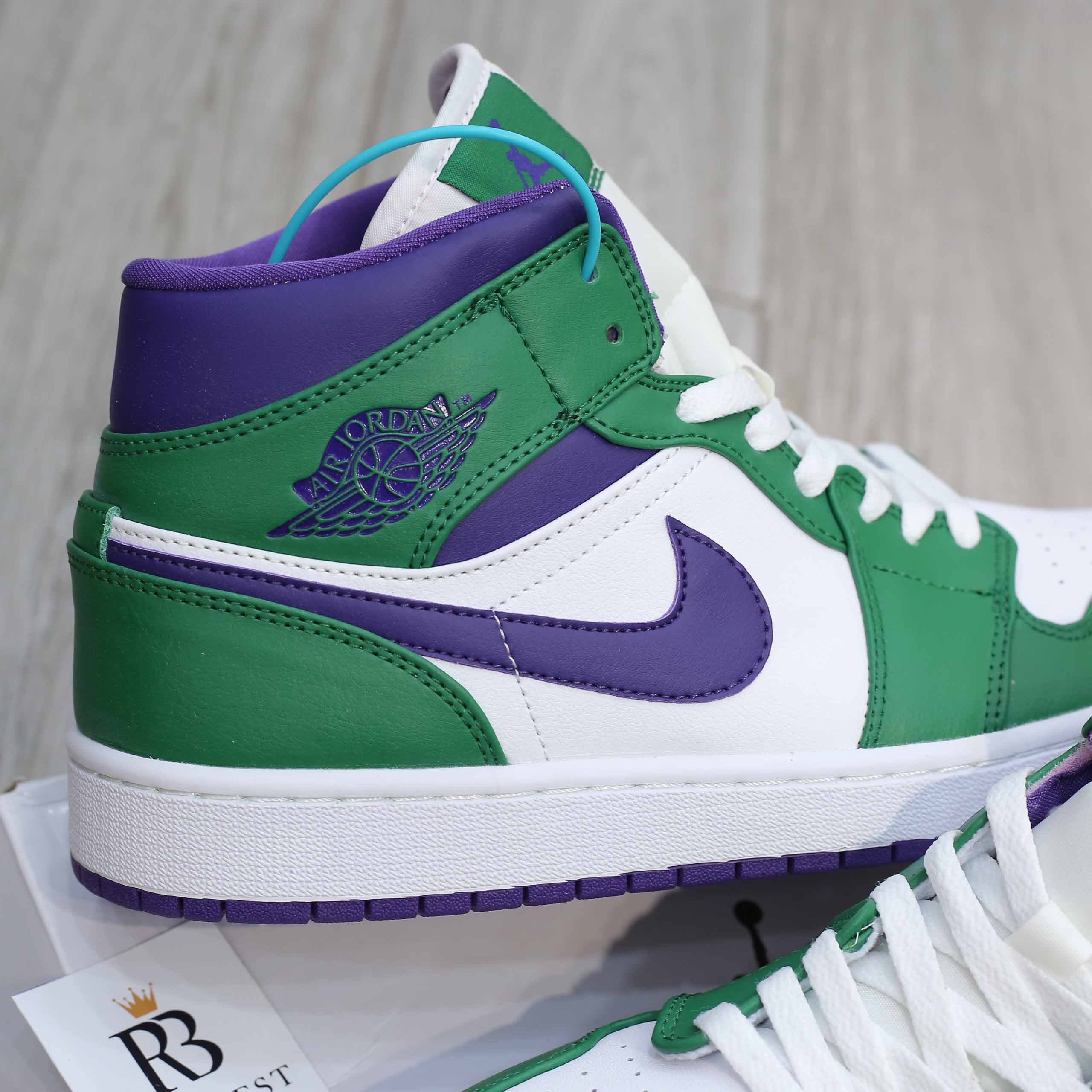 Giày Nike Air Jordan 1 Mid Incredible Hulk Like Auth