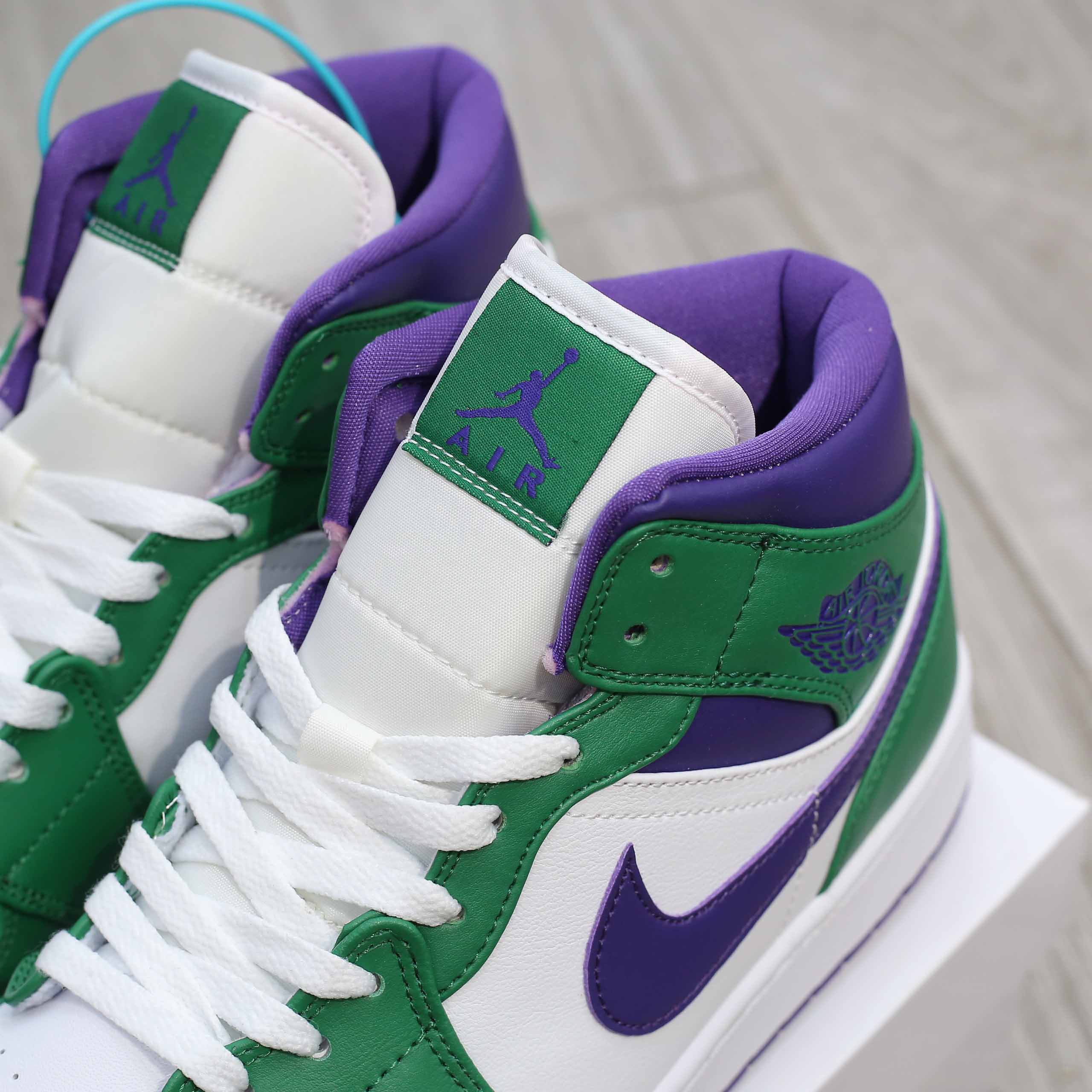 Giày Nike Air Jordan 1 Mid Incredible Hulk Like Auth