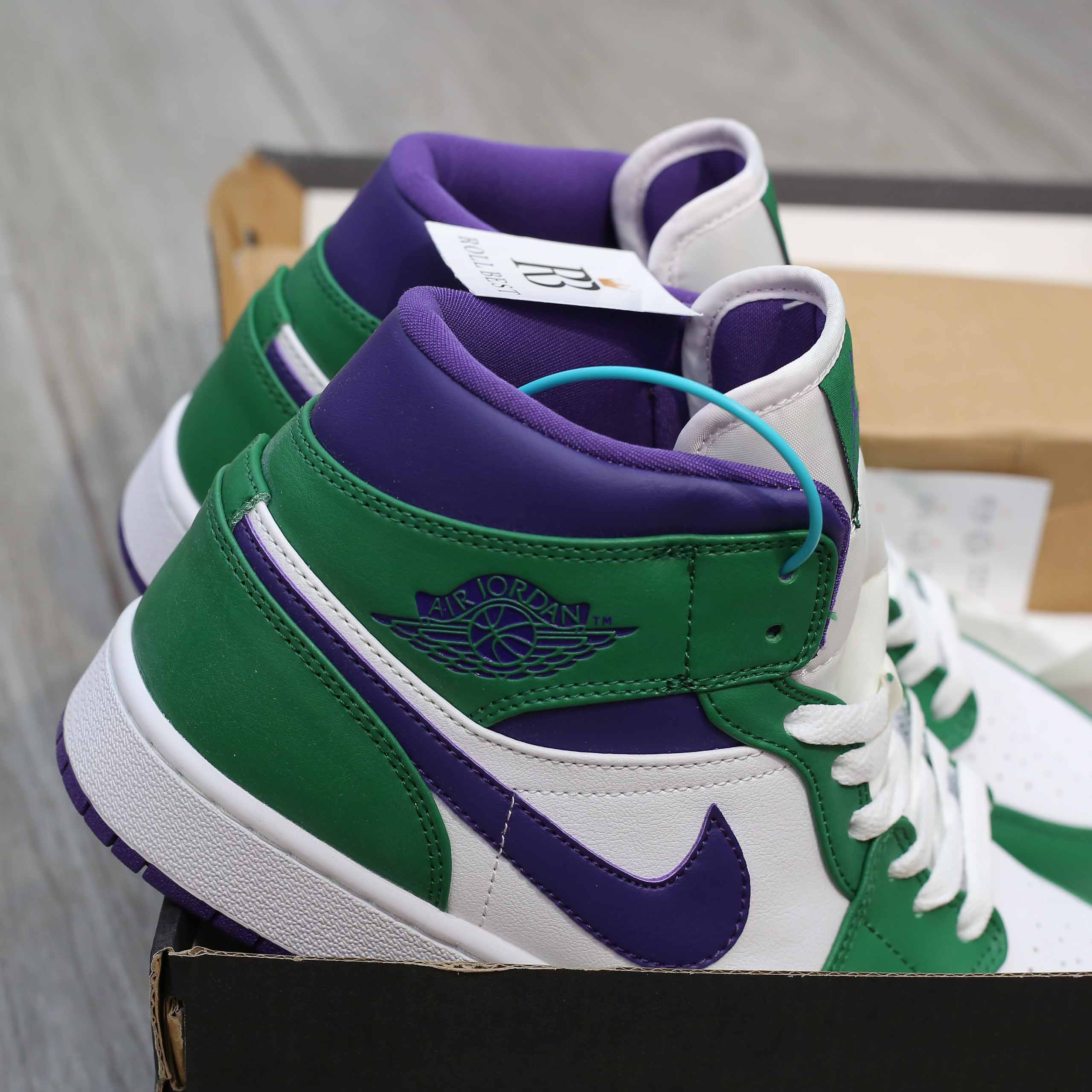 Giày Nike Air Jordan 1 Mid Incredible Hulk Like Auth