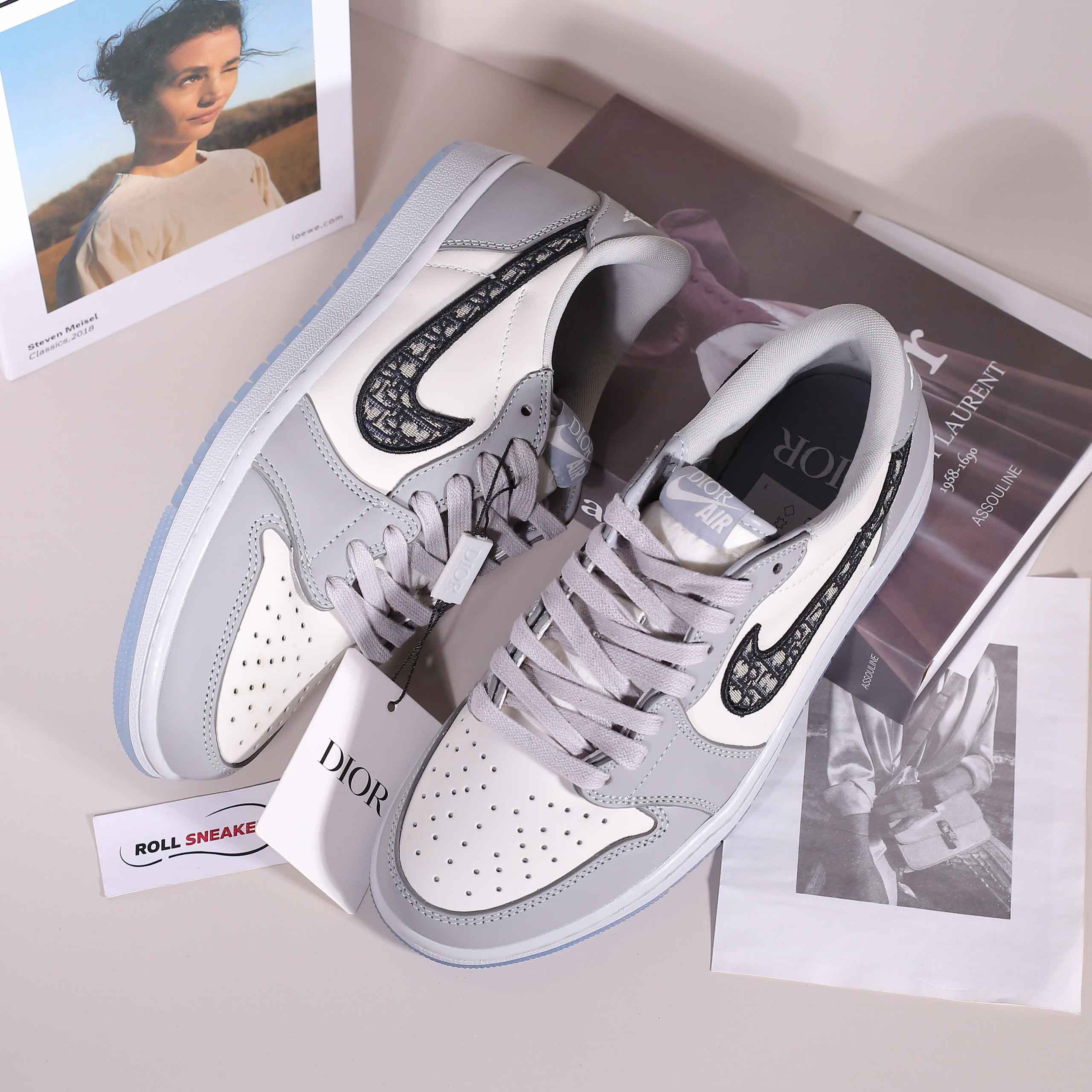 Giày Nike Air Jordan 1 Retro Low Dior Best Quality – Thanh Lý No Box New 100%