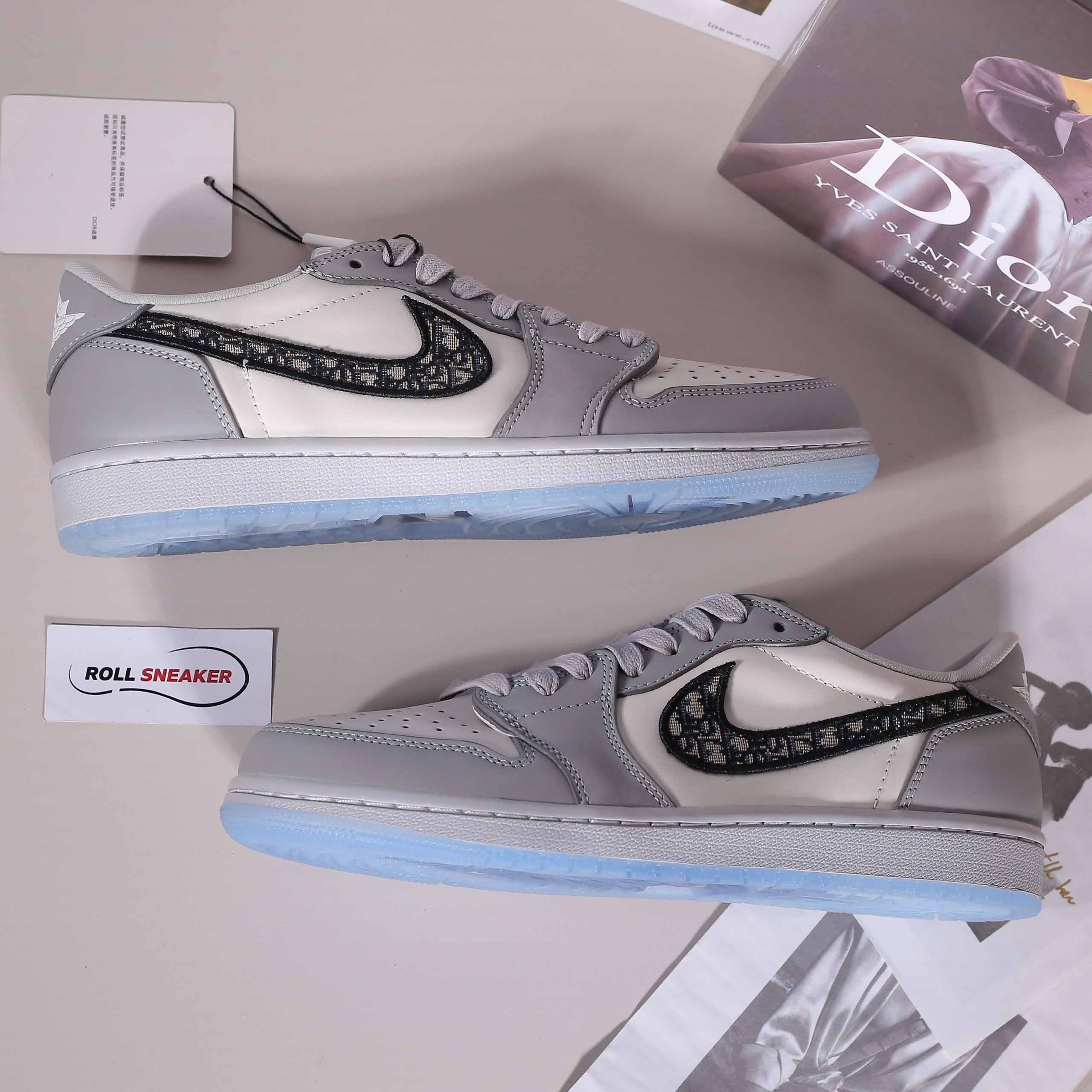 Giày Nike Air Jordan 1 Retro Low Dior Best Quality – Thanh Lý No Box New 100%