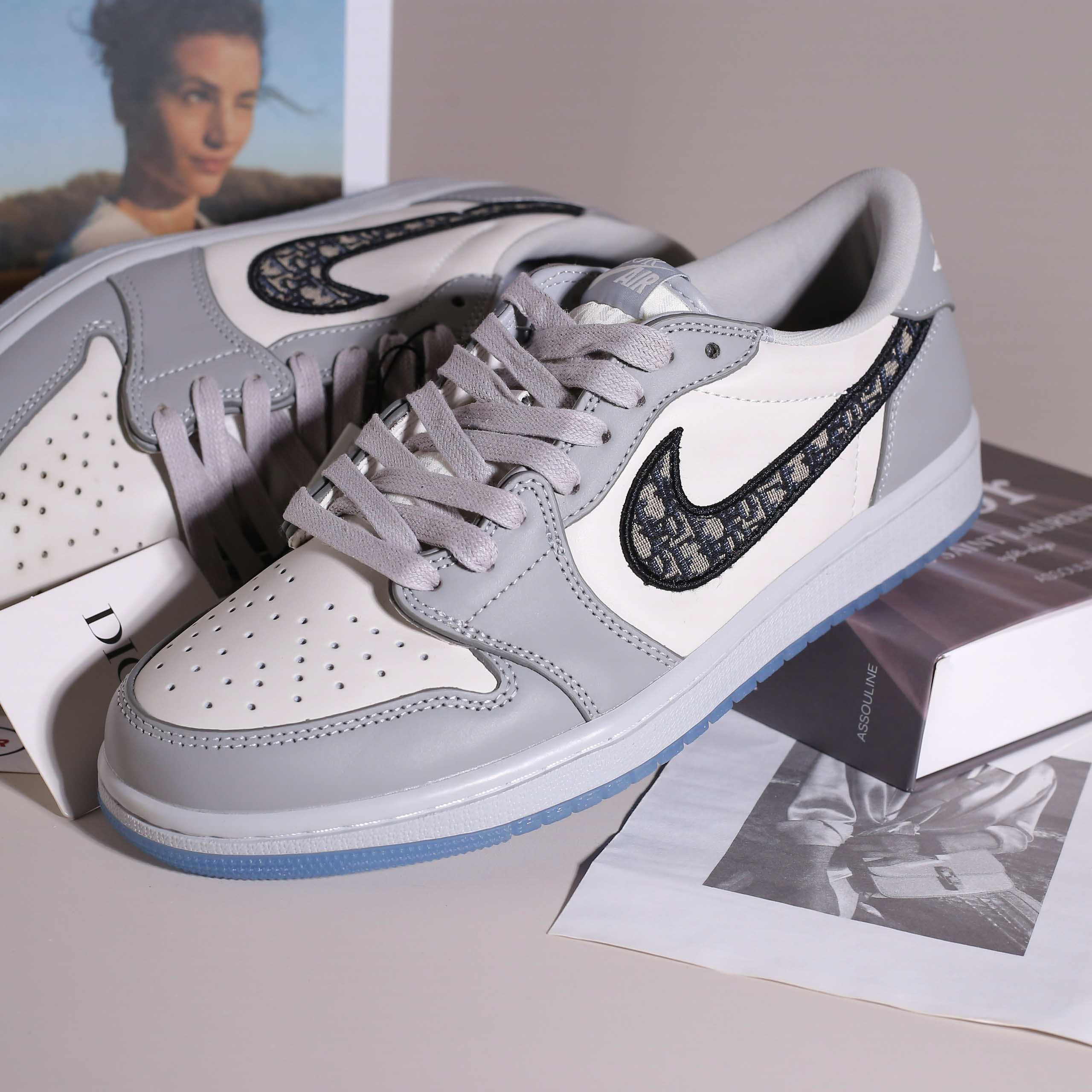 Giày Nike Air Jordan 1 Retro Low Dior Best Quality – Thanh Lý No Box New 100%