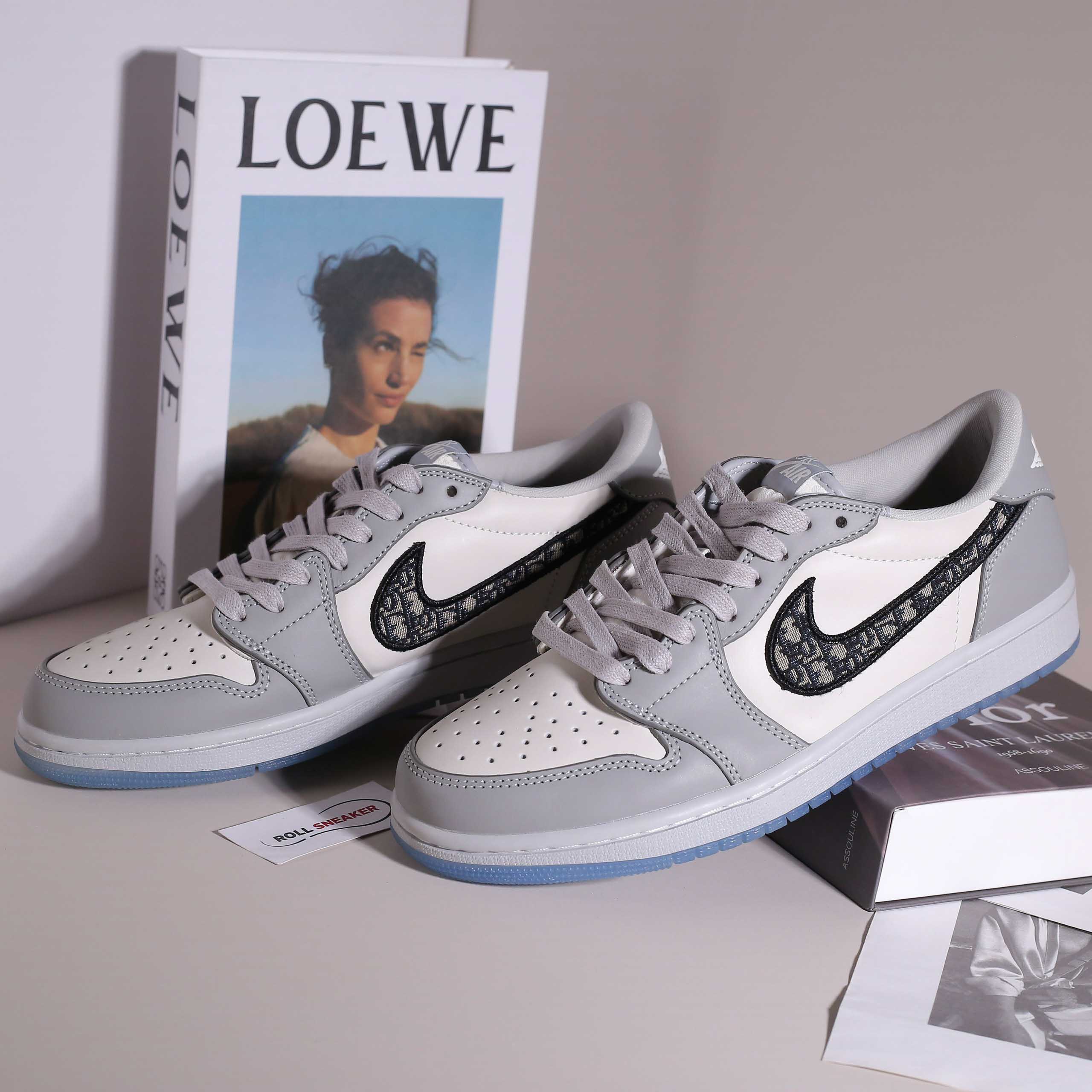 Giày Nike Air Jordan 1 Retro Low Dior Best Quality – Thanh Lý No Box New 100%