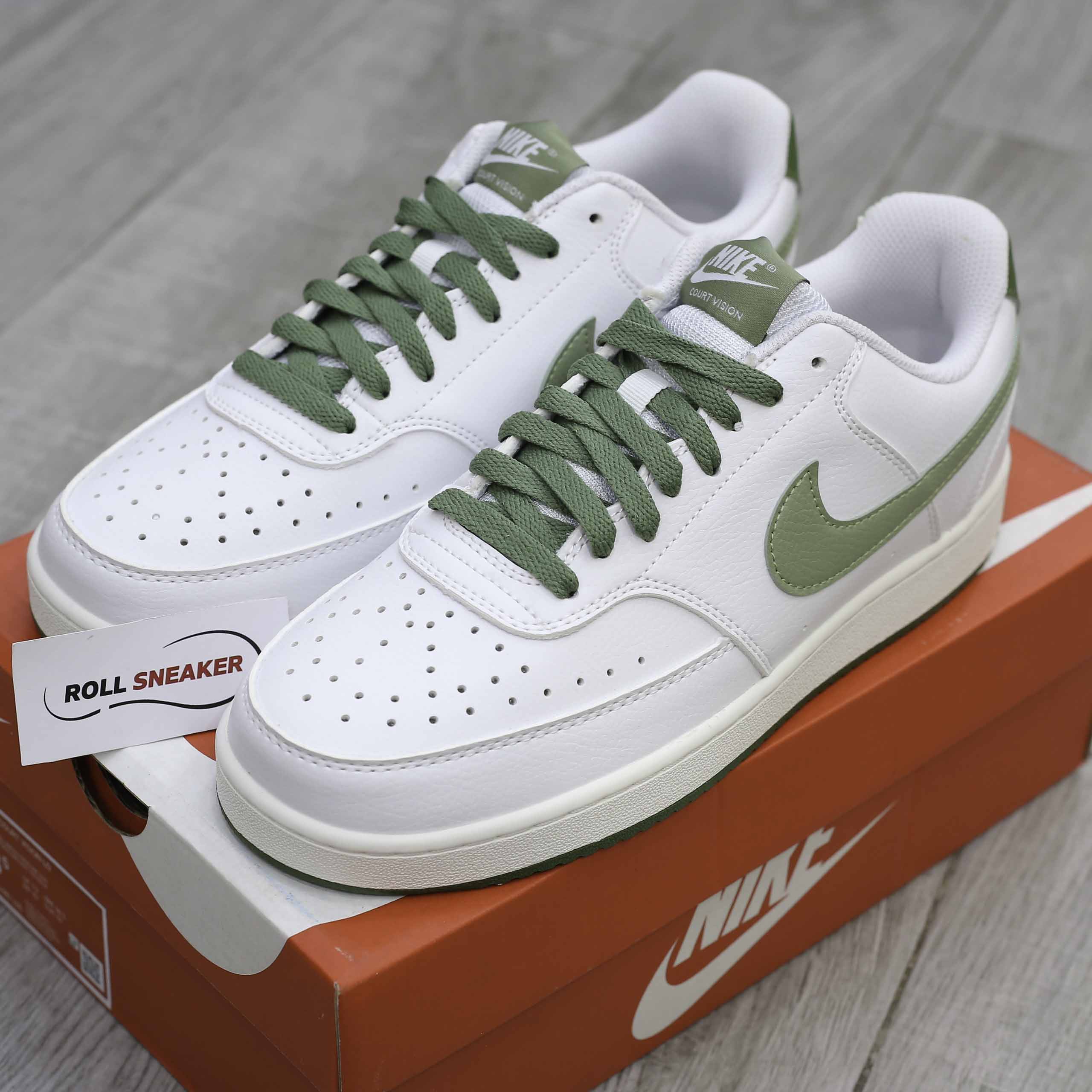 Giày Nike Court Vision Low - White Green Like Auth