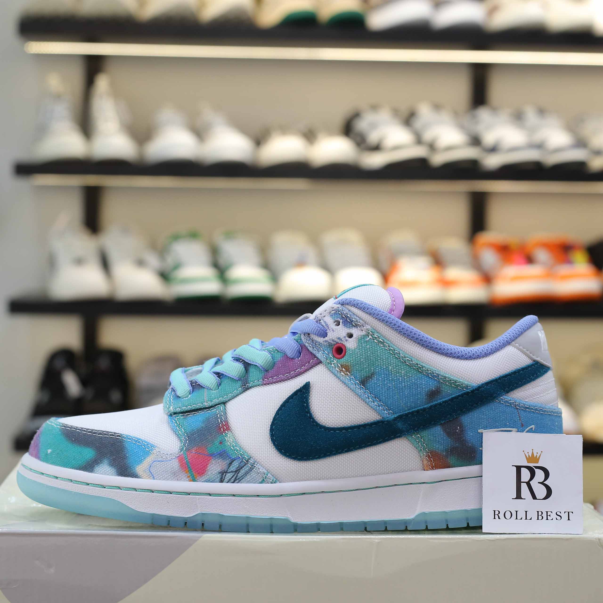 Giày Nike SB Dunk Low Futura Laboratories Bleached Aqua Best Quality