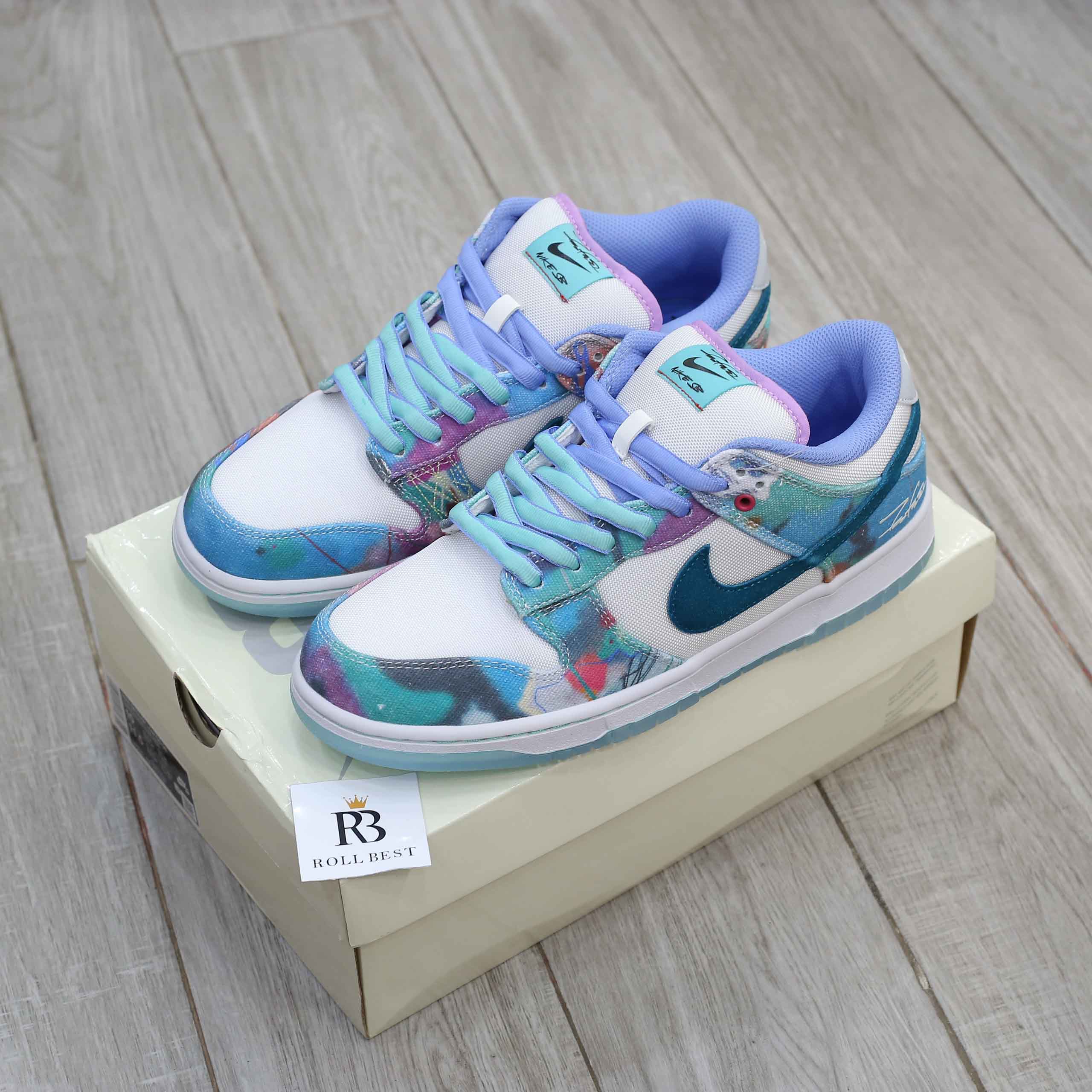 Giày Nike SB Dunk Low Futura Laboratories Bleached Aqua Best Quality