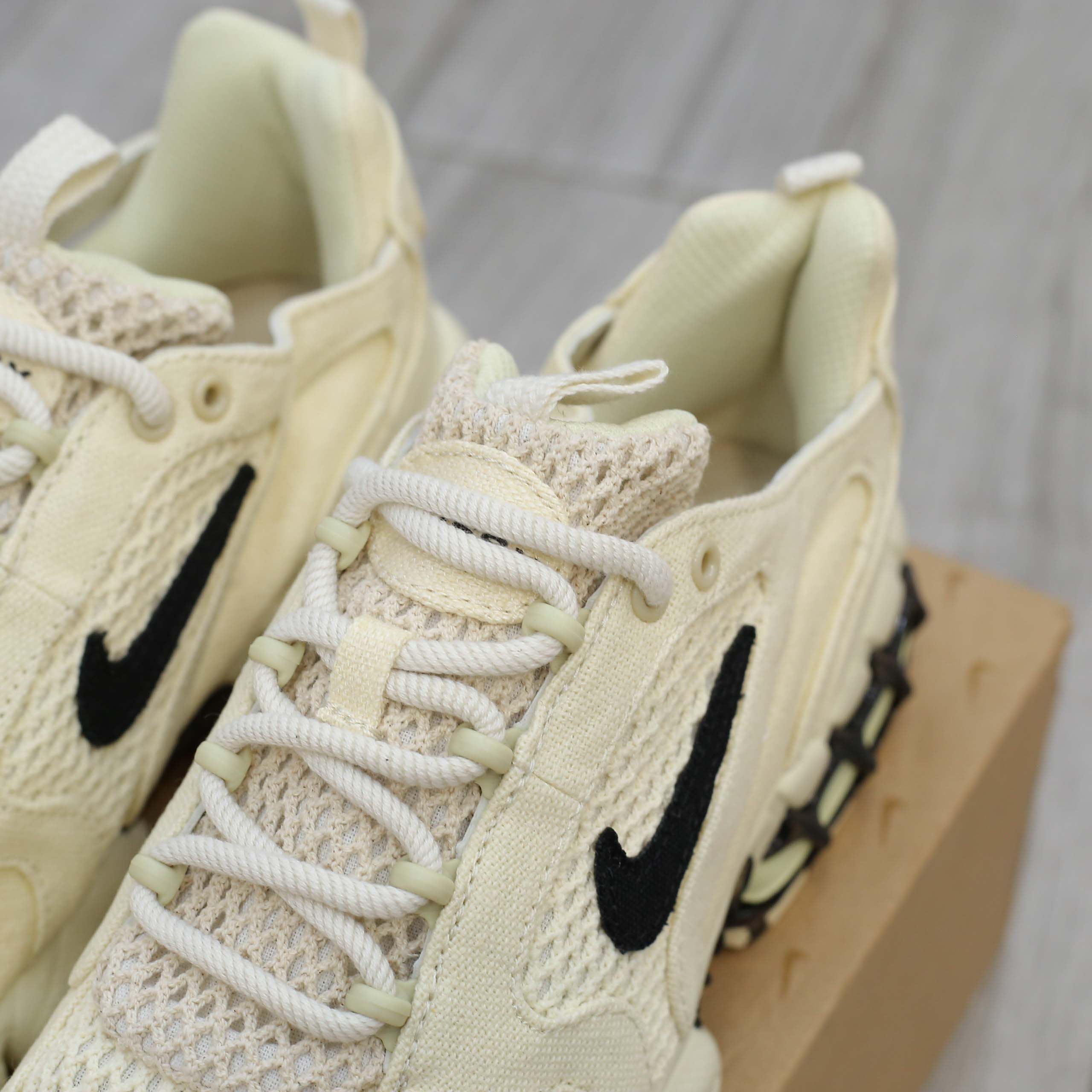 Giày Nike x Stussy Air Zoom Spiridon Caged Fossil Like Auth