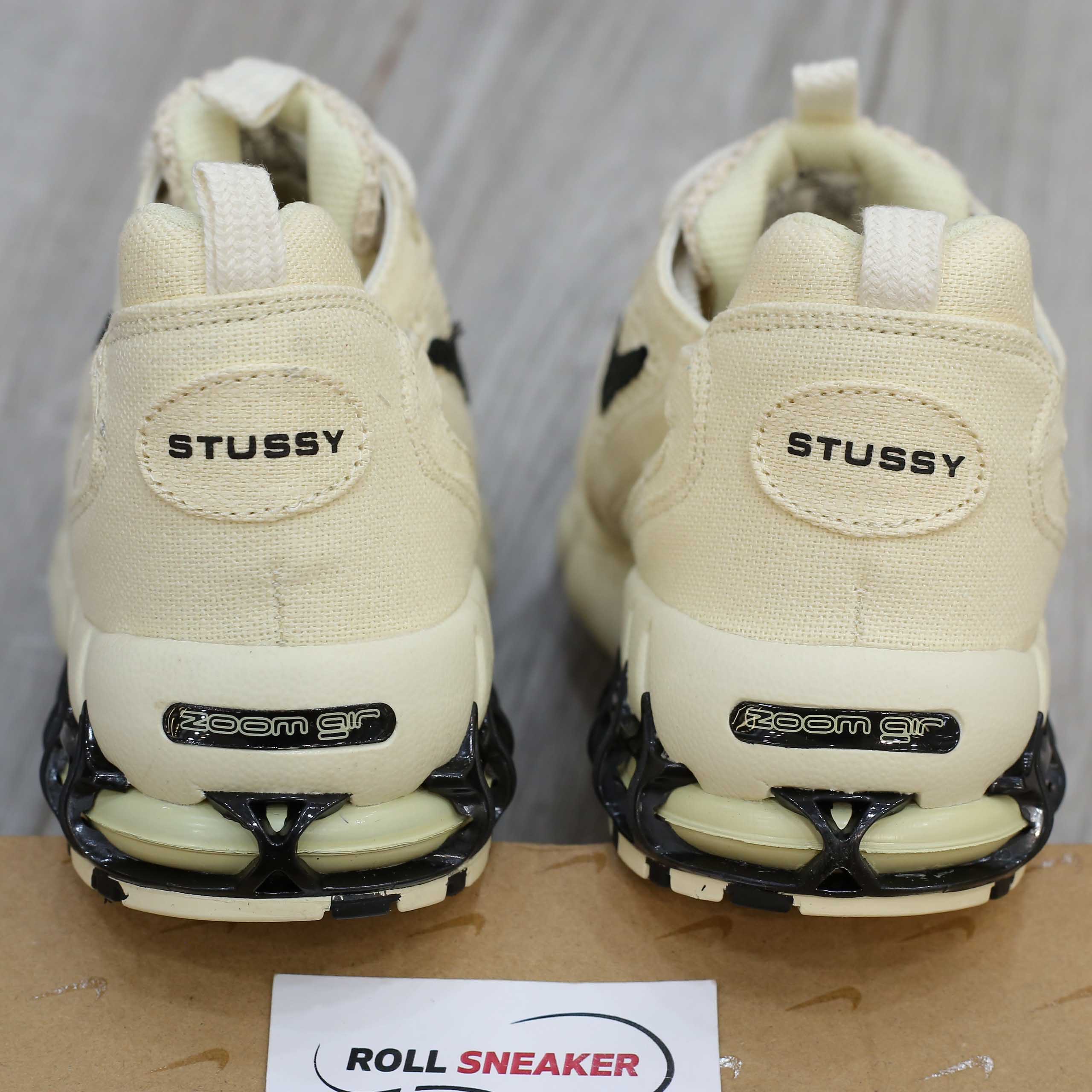 Giày Nike x Stussy Air Zoom Spiridon Caged Fossil Like Auth